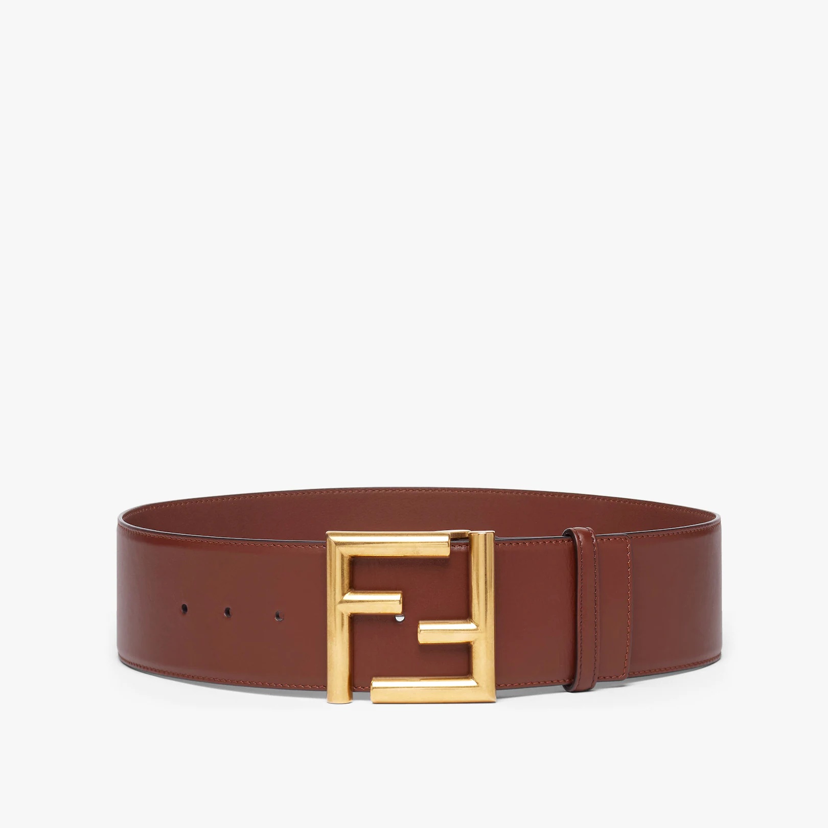 Brown leather belt - 1