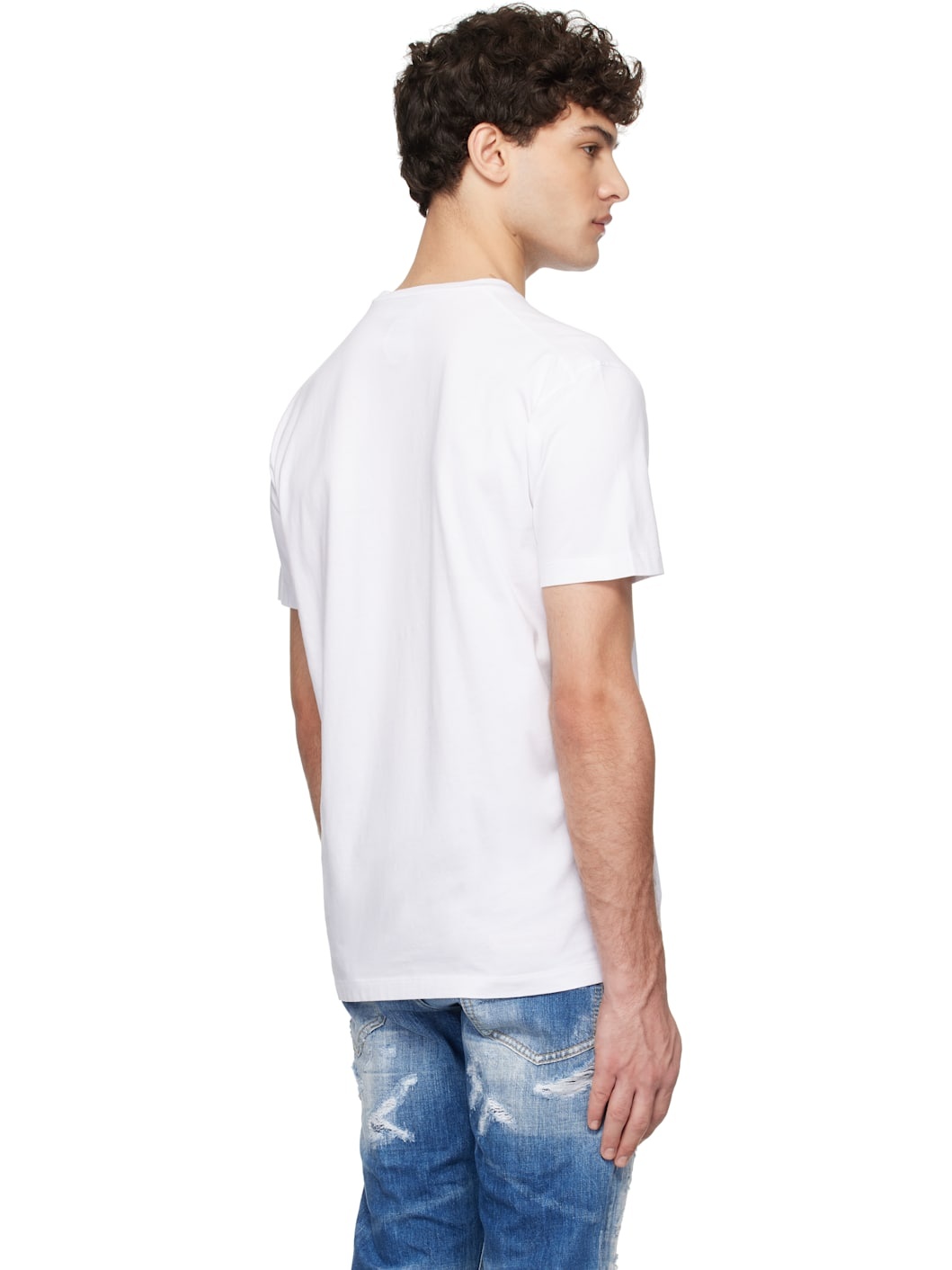 White Cool Fit Velvet Logo T-shirt - 3