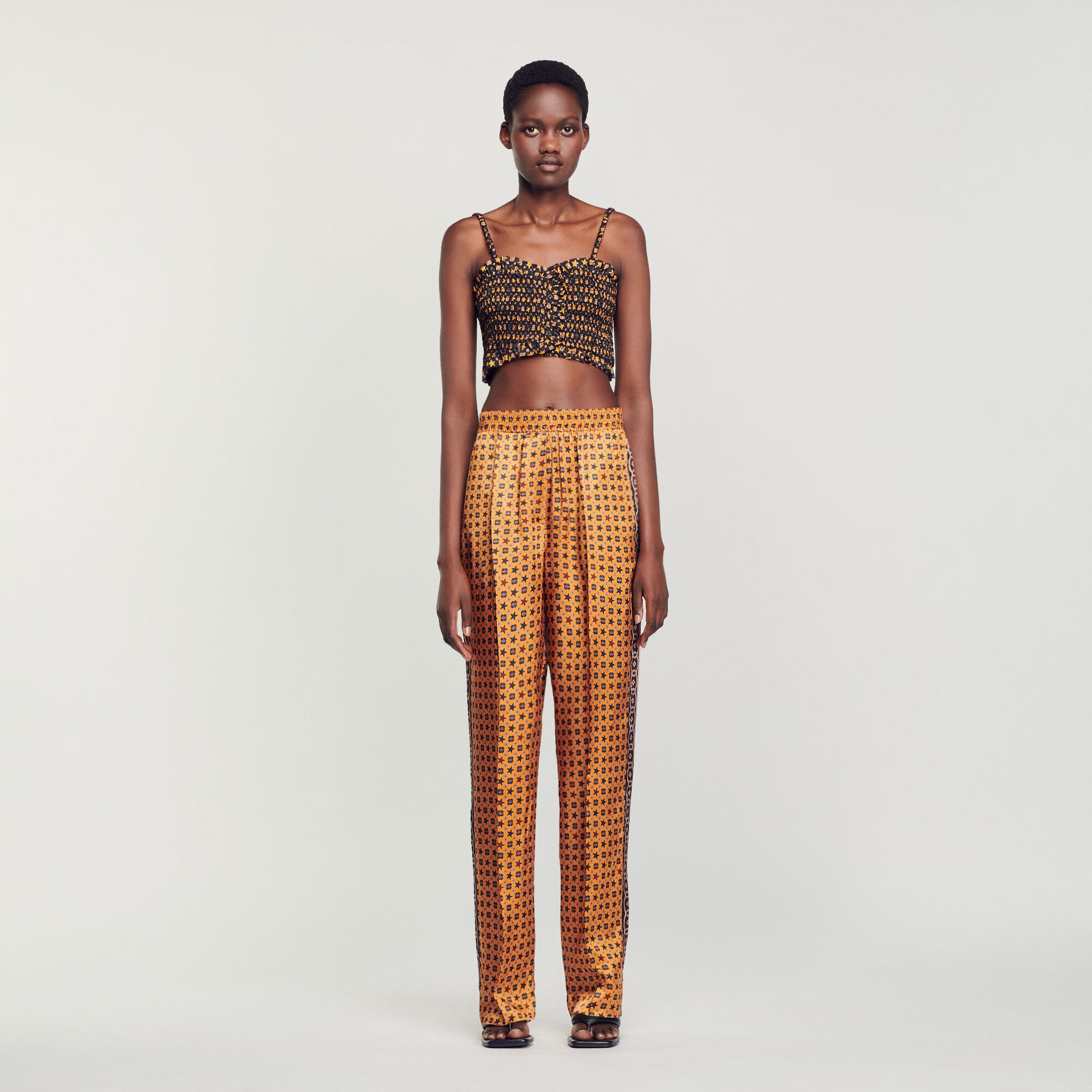 PRINTED SATIN PANTS - 3