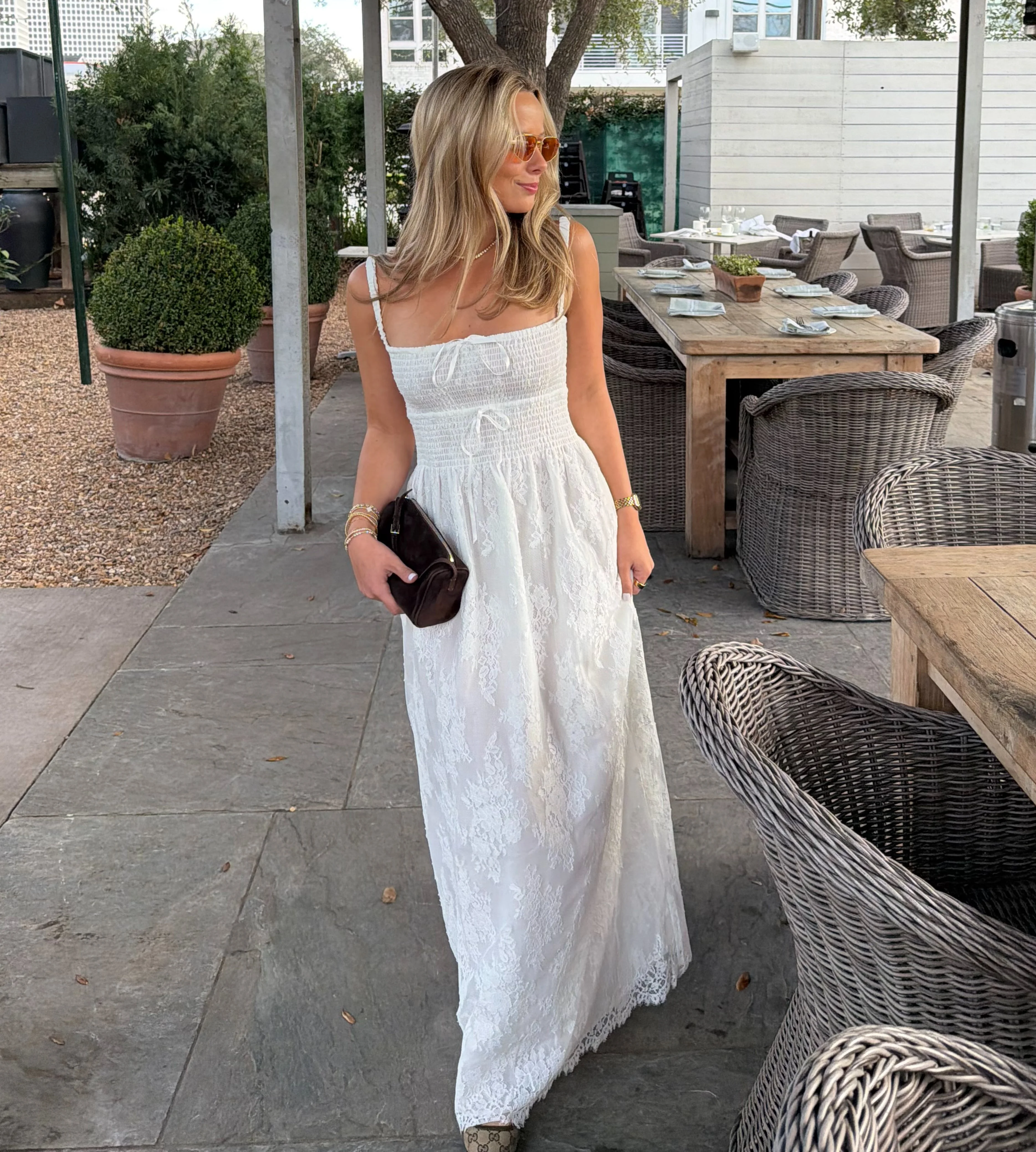 The Larissa Nap Dress - White Magnolia Lace - 1