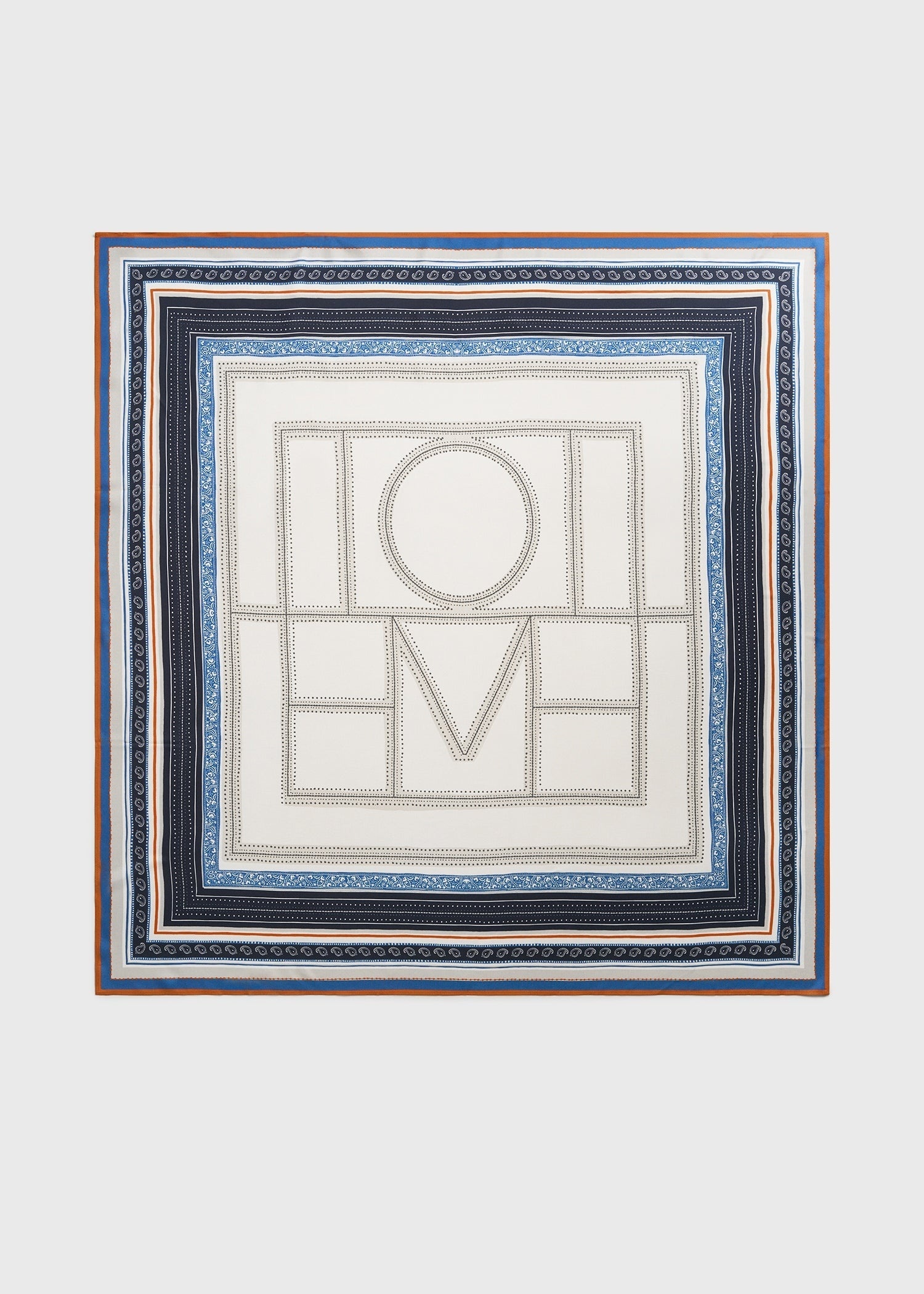 Collector scarf ecru/navy - 1