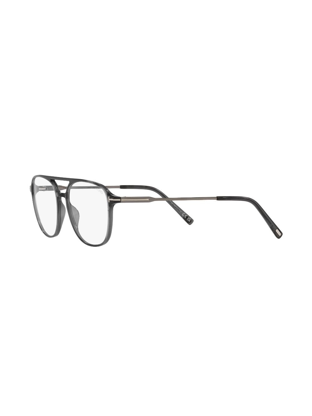 logo-plaque pilot-frame glasses - 3