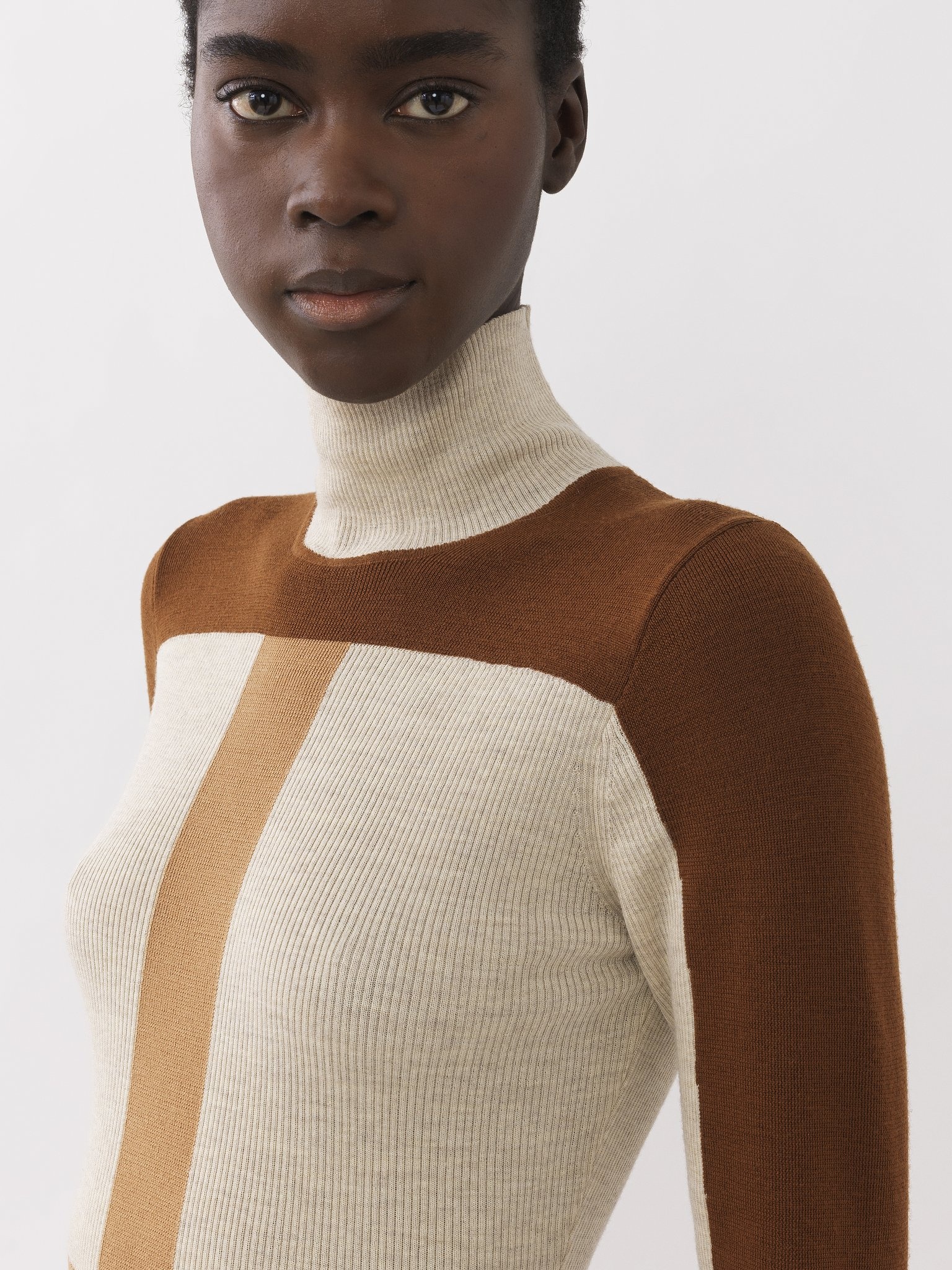 FITTED HIGH-NECK SWEATER - 2