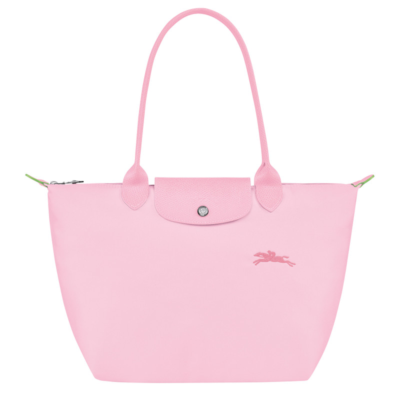 Le Pliage Green M Tote bag Pink - Recycled canvas - 1
