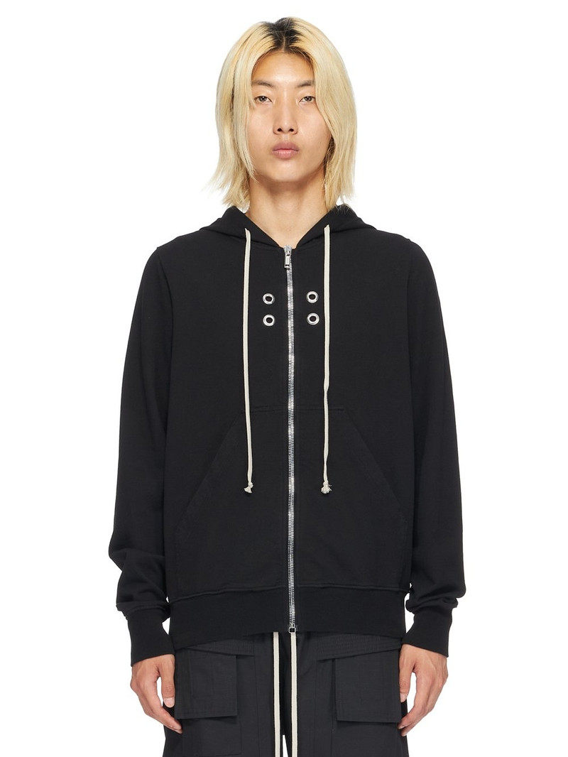 Eyelet-Embellished Cotton-Jersey Zip-Up Hoodie 1