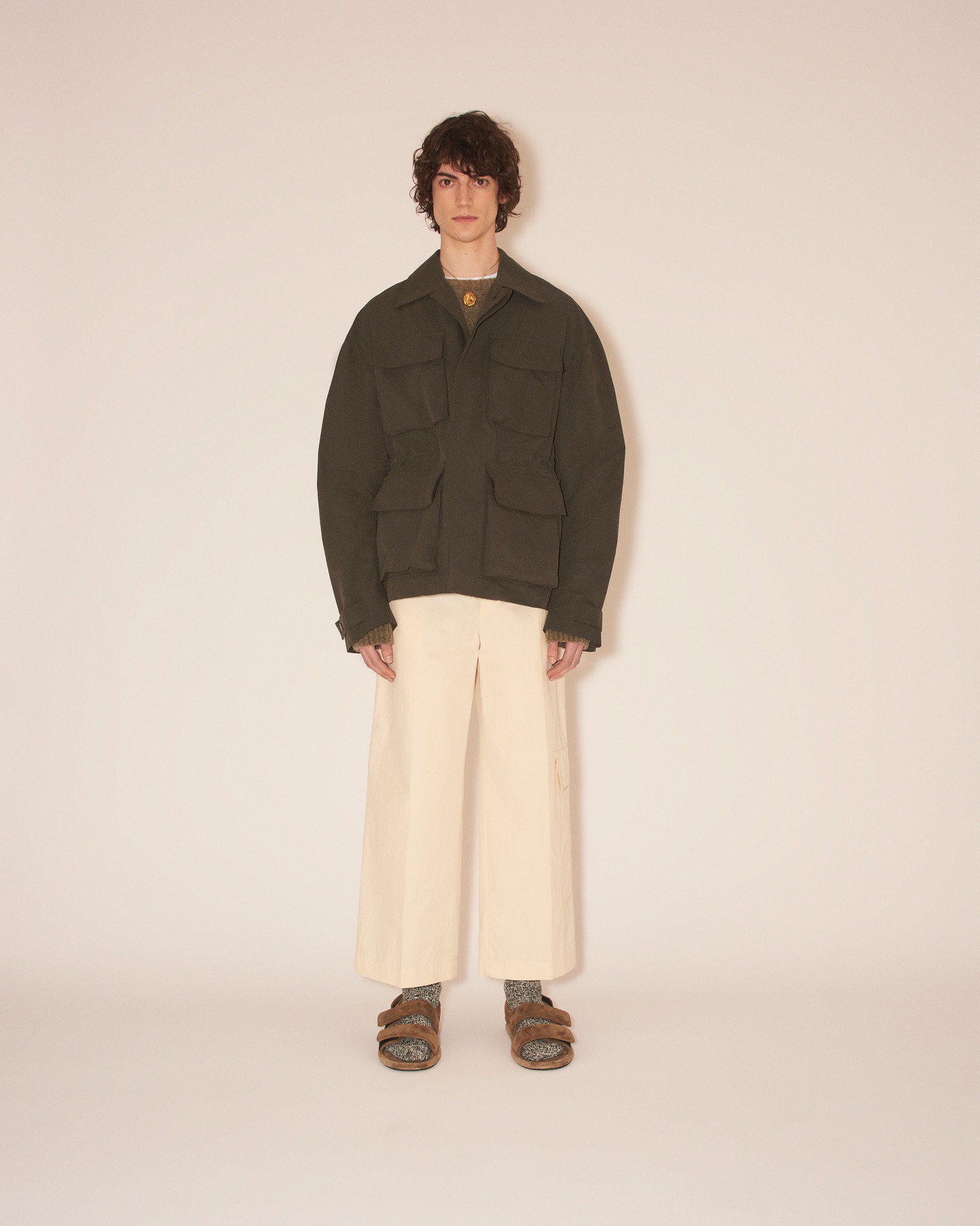 WILL - Bonded-twill utalitarian jacket - Dark moss - 2