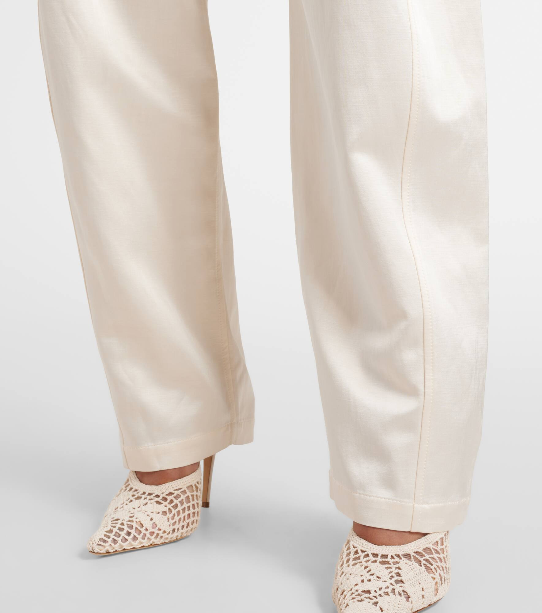 Cotton-blend barrel pants - 5