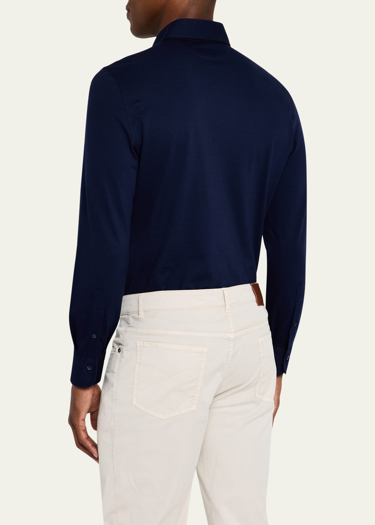 Men's Long-Sleeve Pique Polo Shirt - 3
