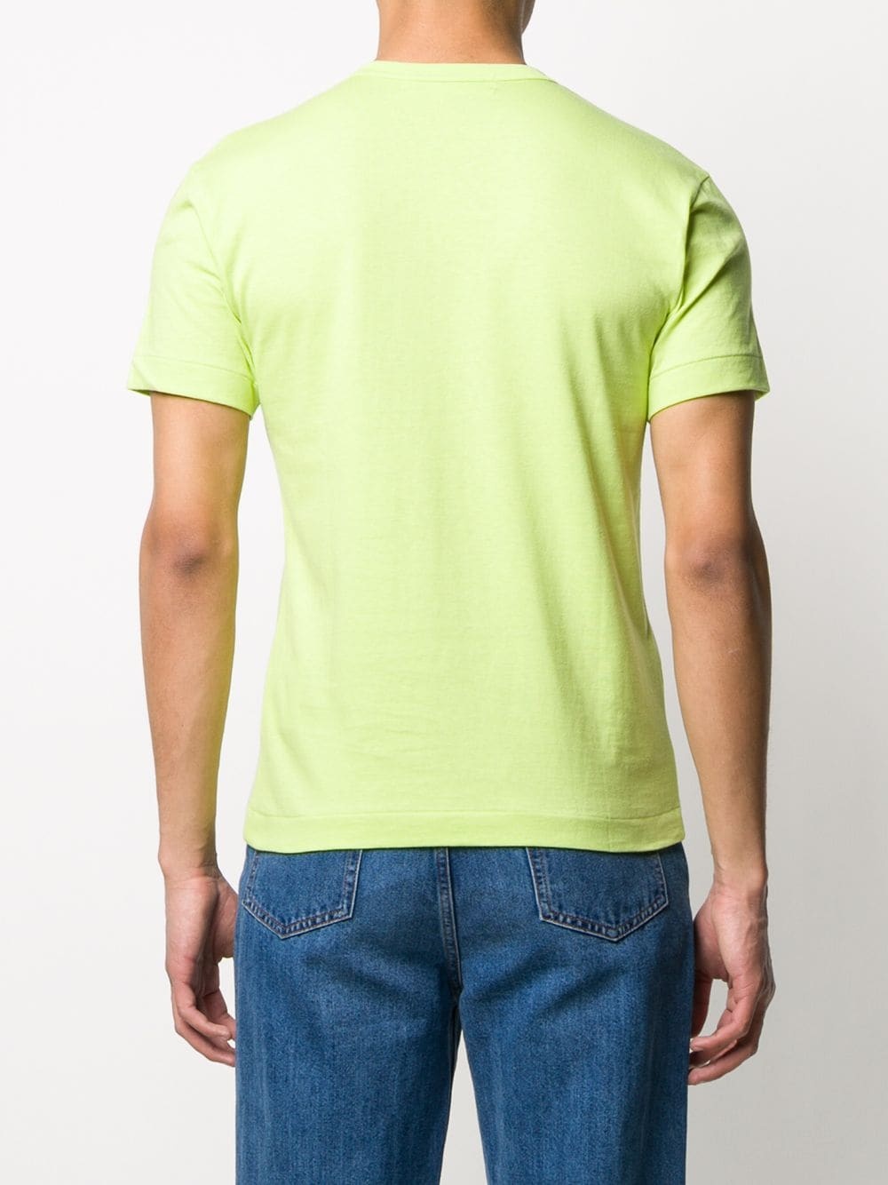 heart print round neck T-shirt - 4
