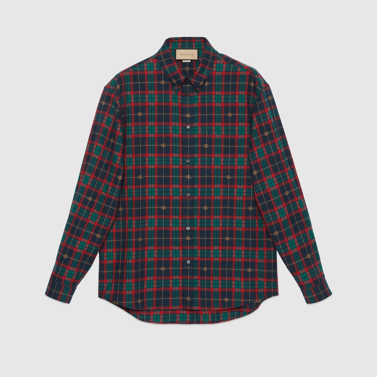 Double G tartan cotton shirt - 1