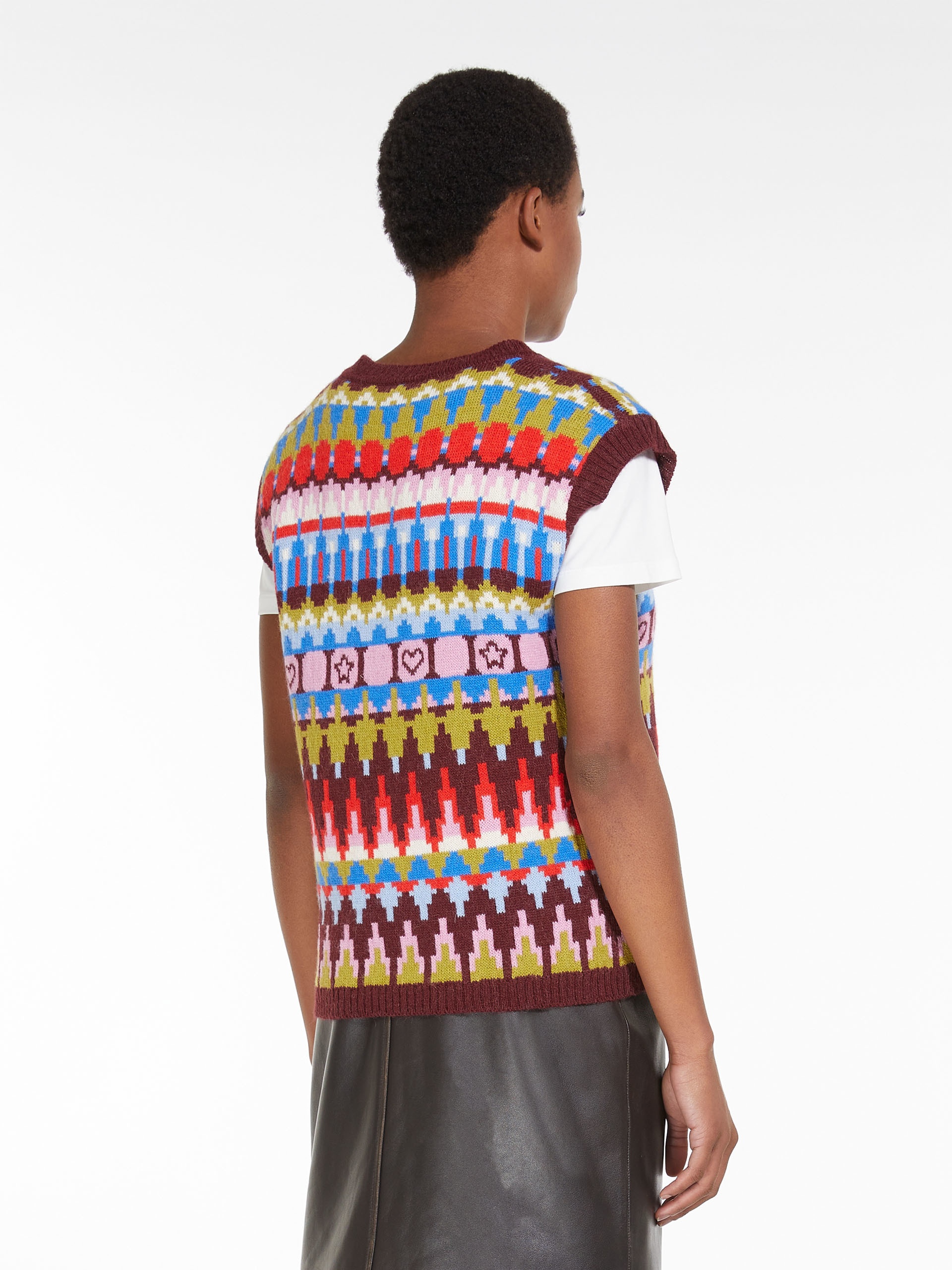 ALIGI Jacquard knitted vest - 4