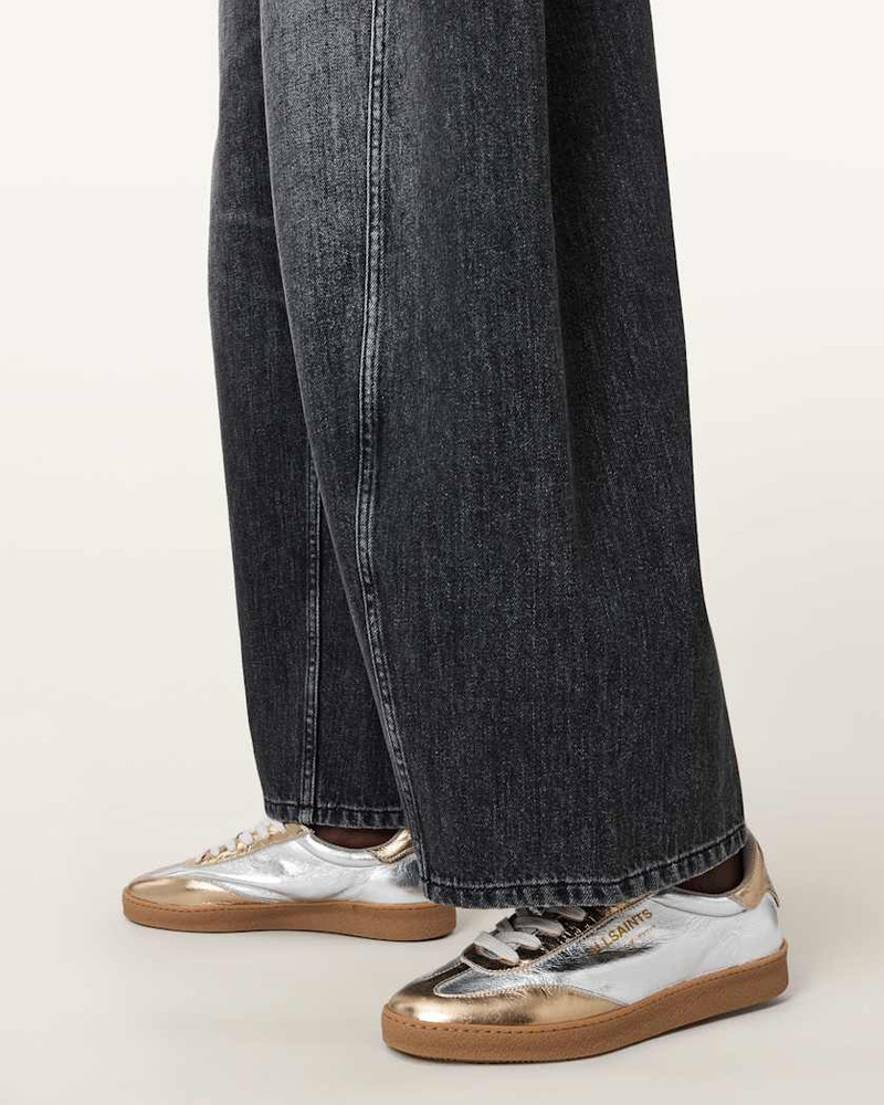 ALLSAINTS THELMA METALLIC LEATHER LOW TOP SNEAKERS outlook