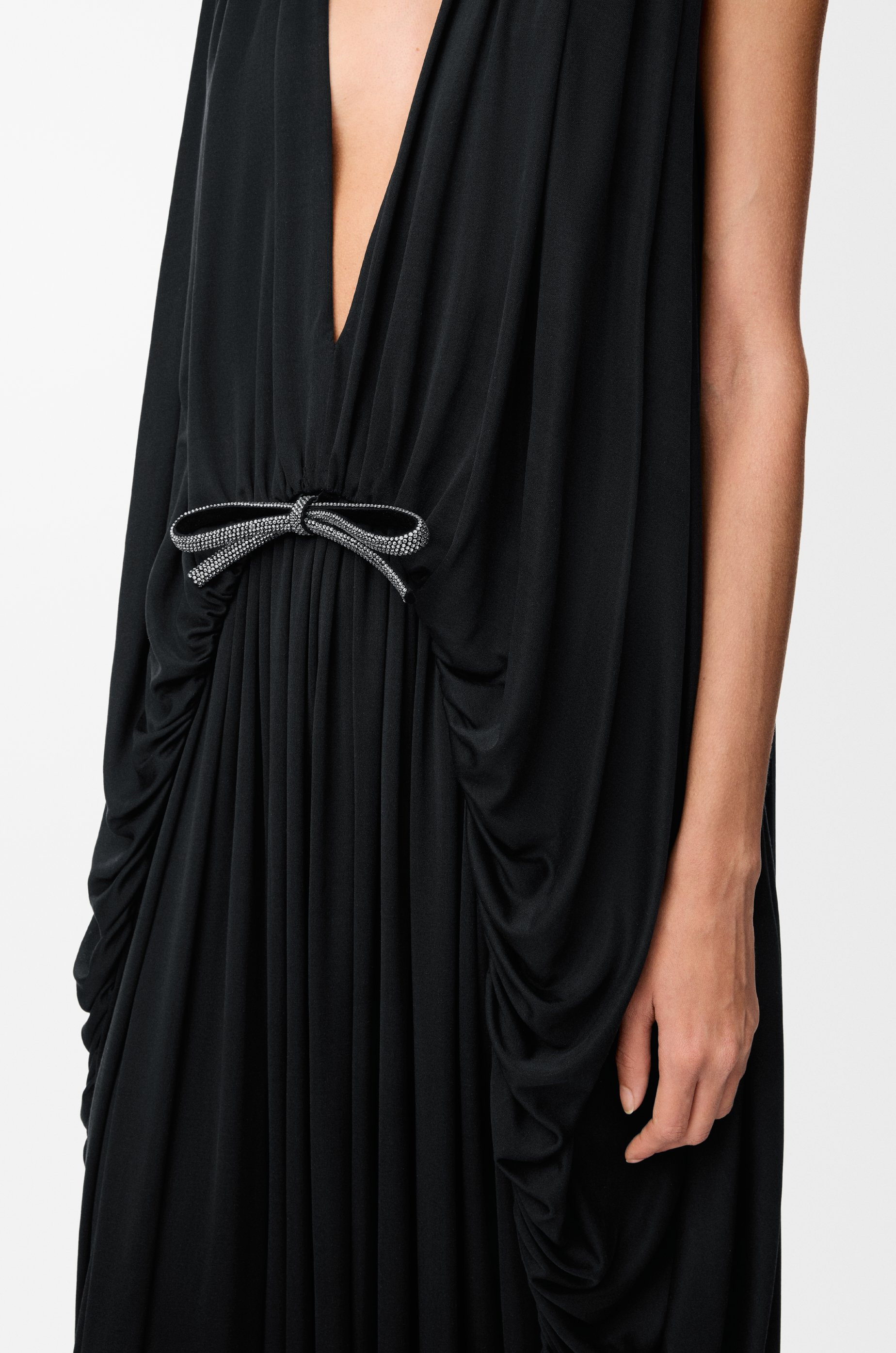 Draped dress in silk - 5