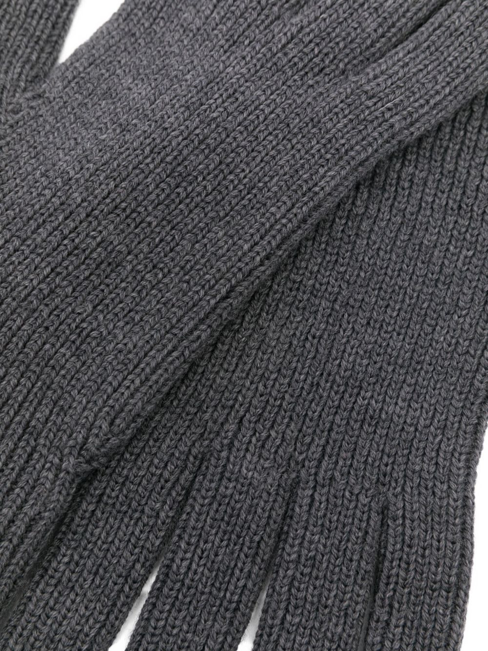ribbed-knit gloves - 3
