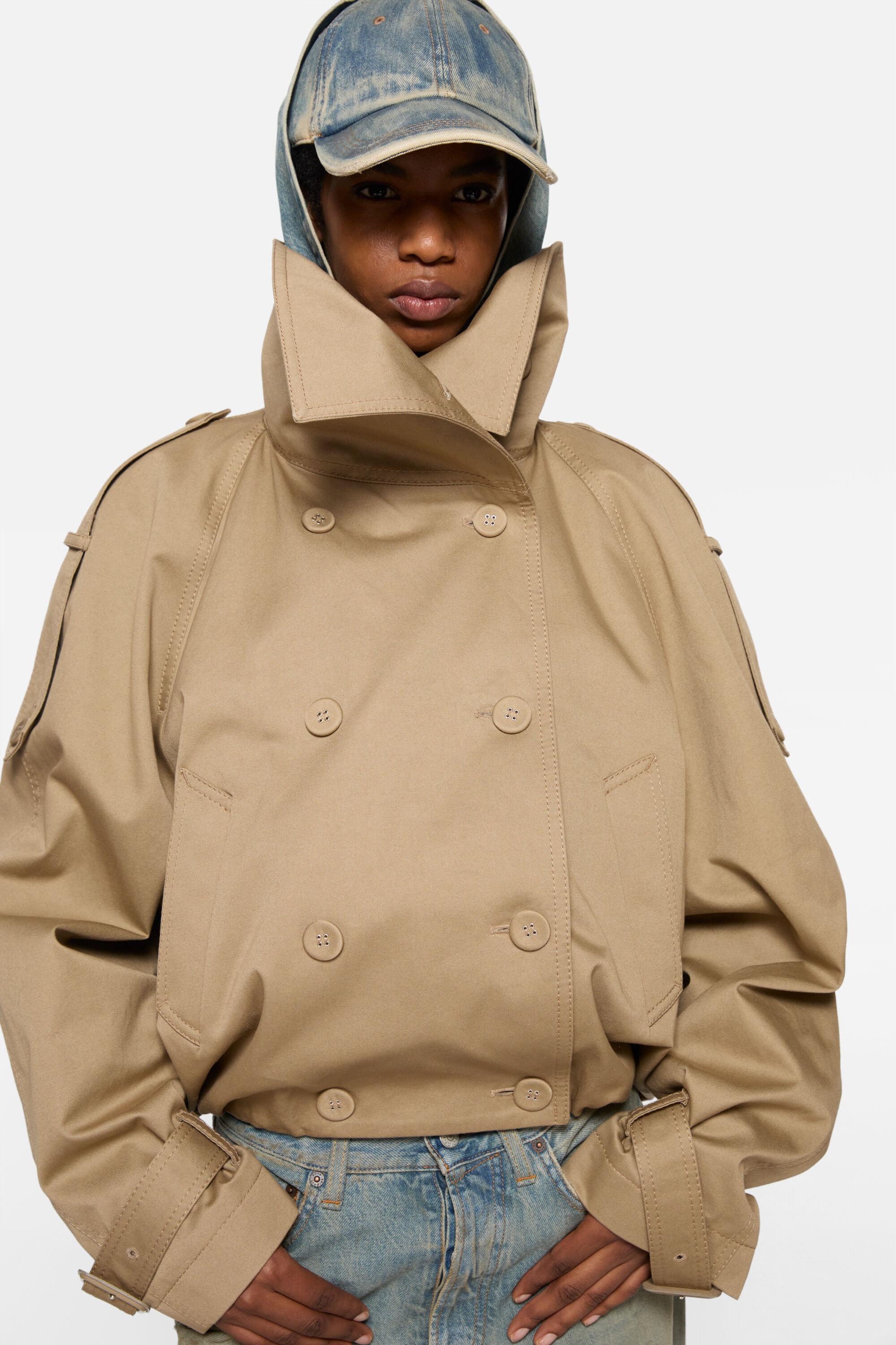 Acne Studios ベージュ ミリタリージャケット Acne Studios Twill jacket - Mud beige | REVERSIBLE