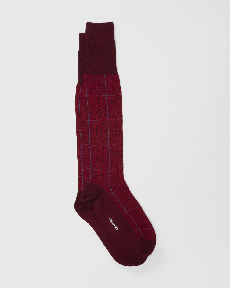 Prince of Wales Wool Long Socks 1