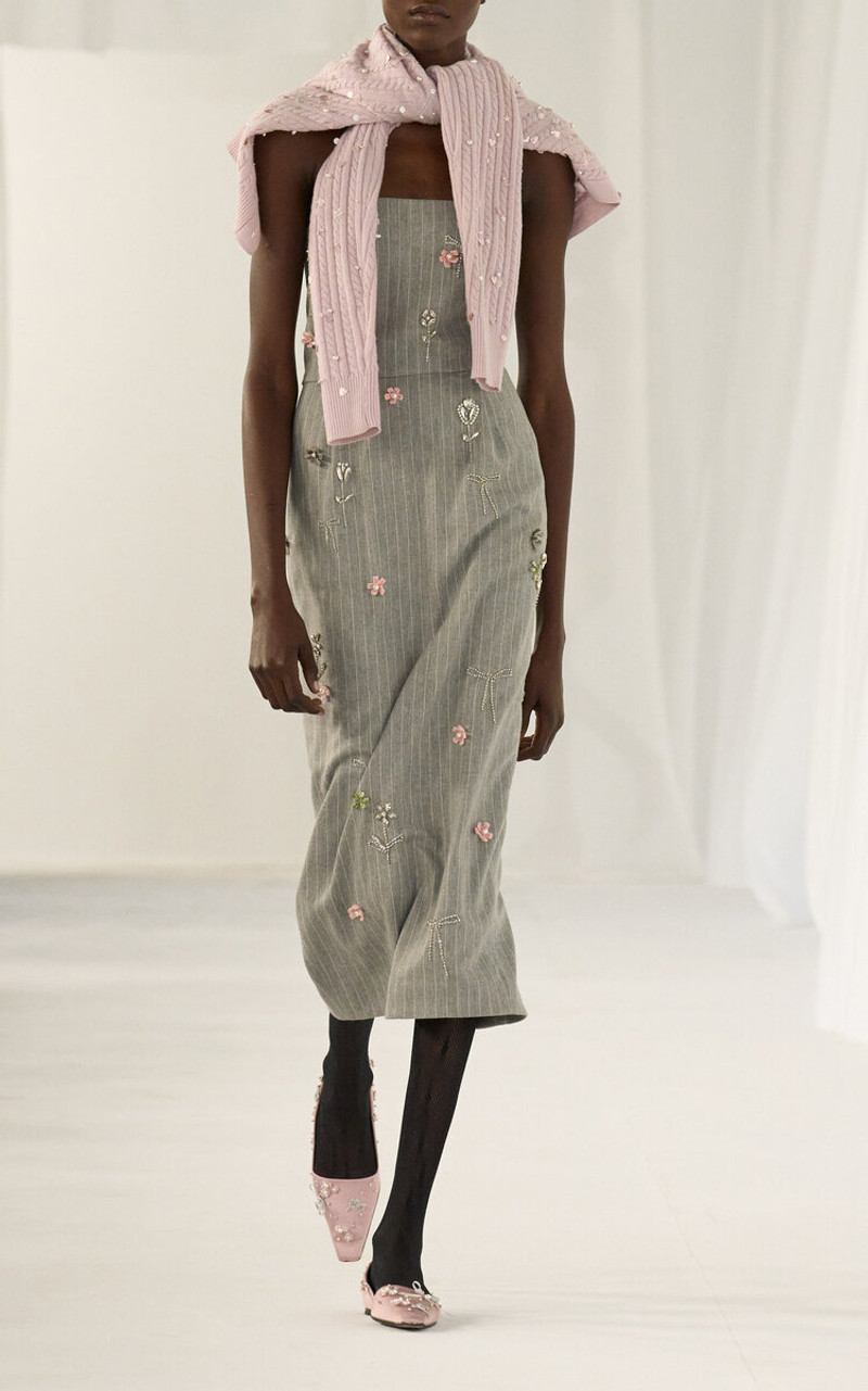 BERNADETTE Elena Strapless Embroidered Dress multi outlook