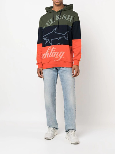 Paul & Shark Save The Sea colour-block hoodie outlook