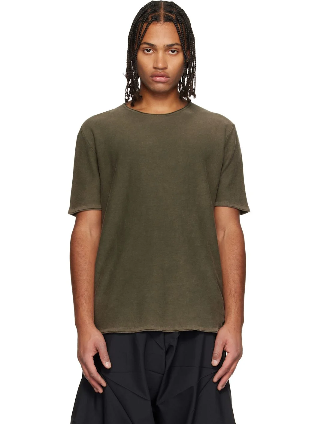 Khaki Overdyed T-shirt - 1