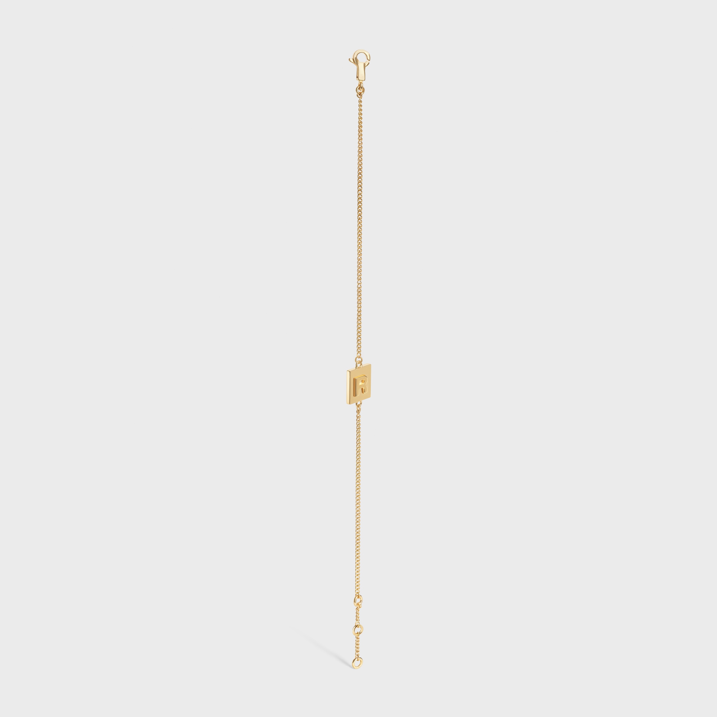 Alphabet R Bracelet in Brass with Gold Finish - 3