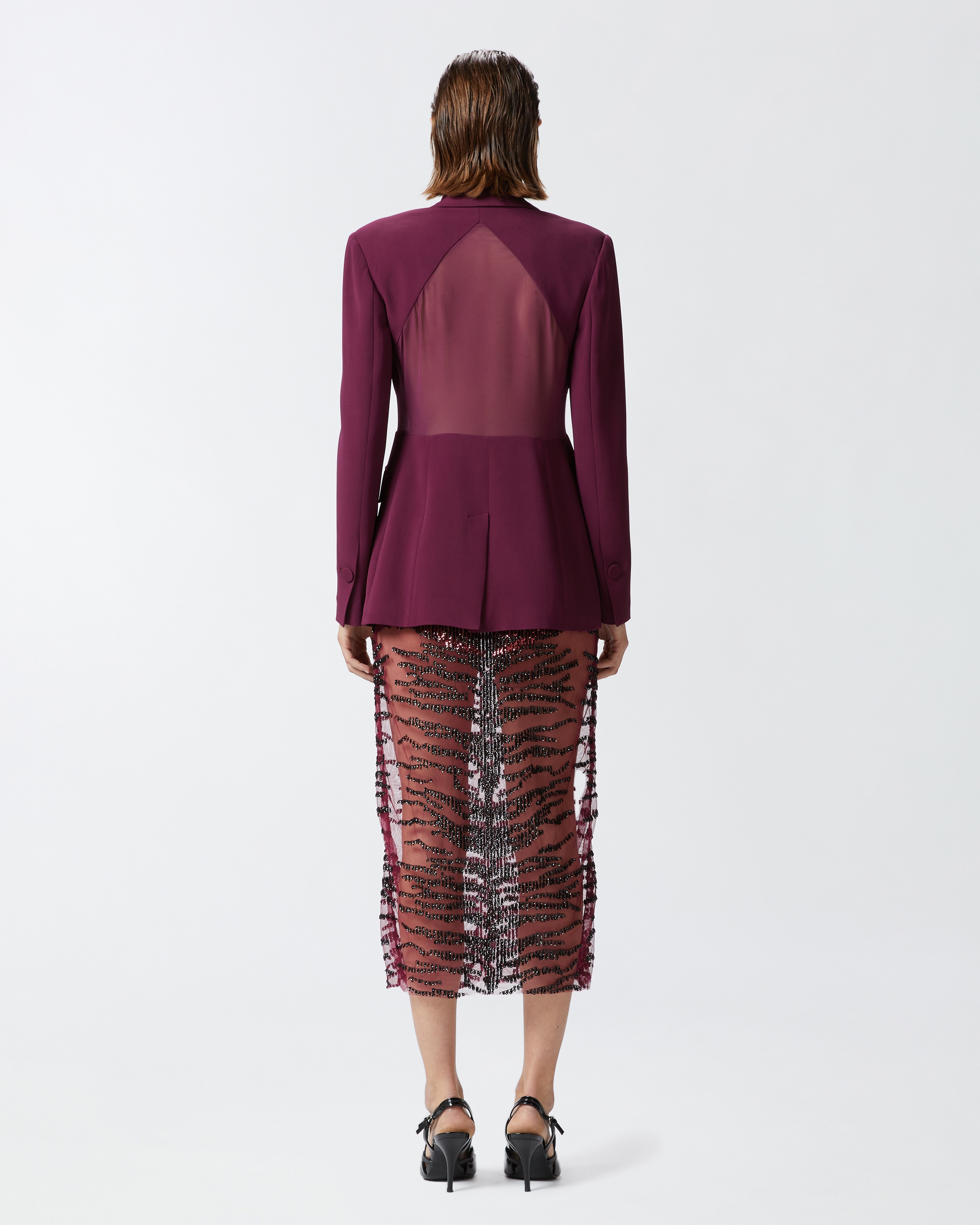 BLAZER WITH TRANSPARENT INSERT ON THE BACK - 4