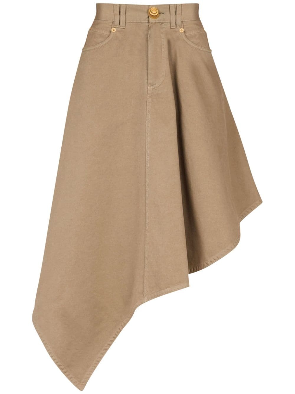 asymmetrical cotton skirt - 1