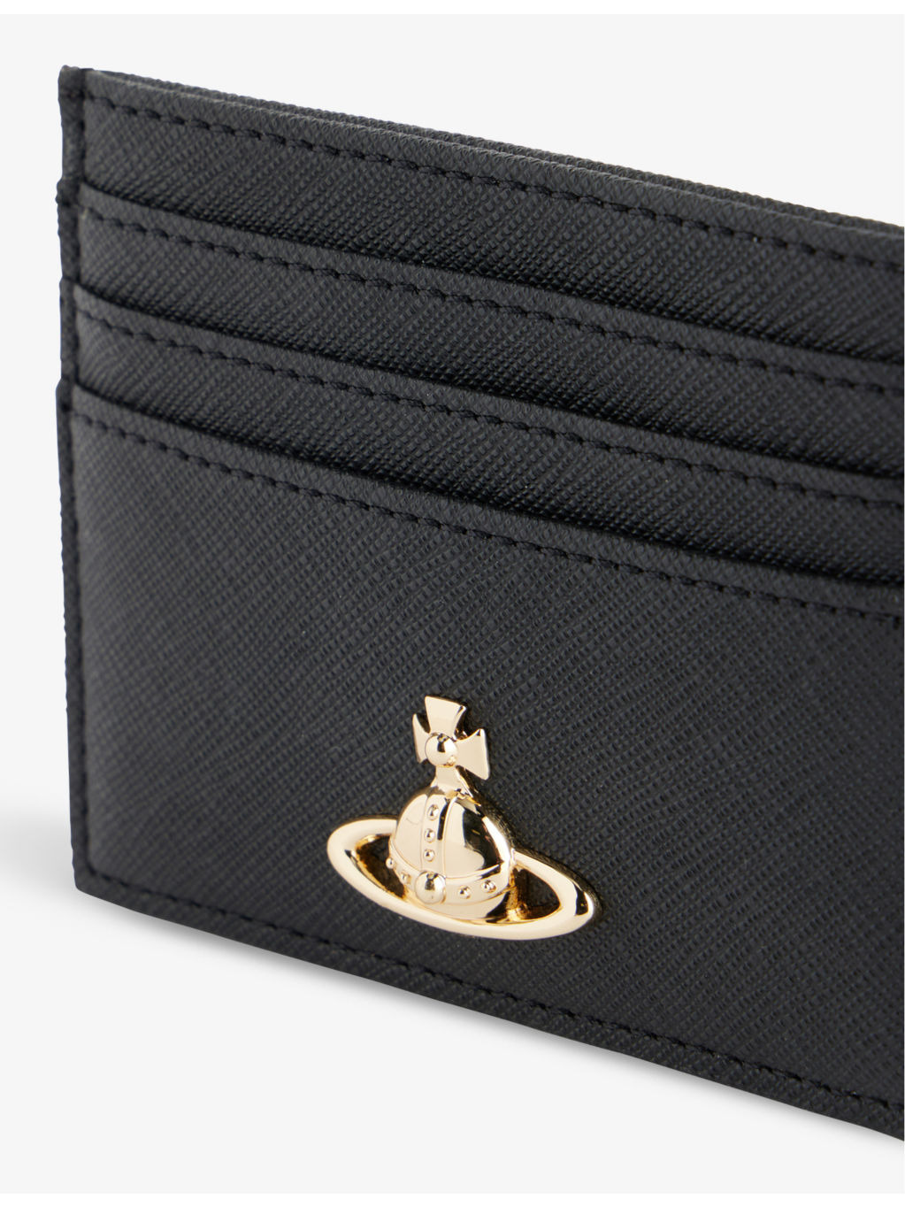 Logo-plaque leather card holder - 2