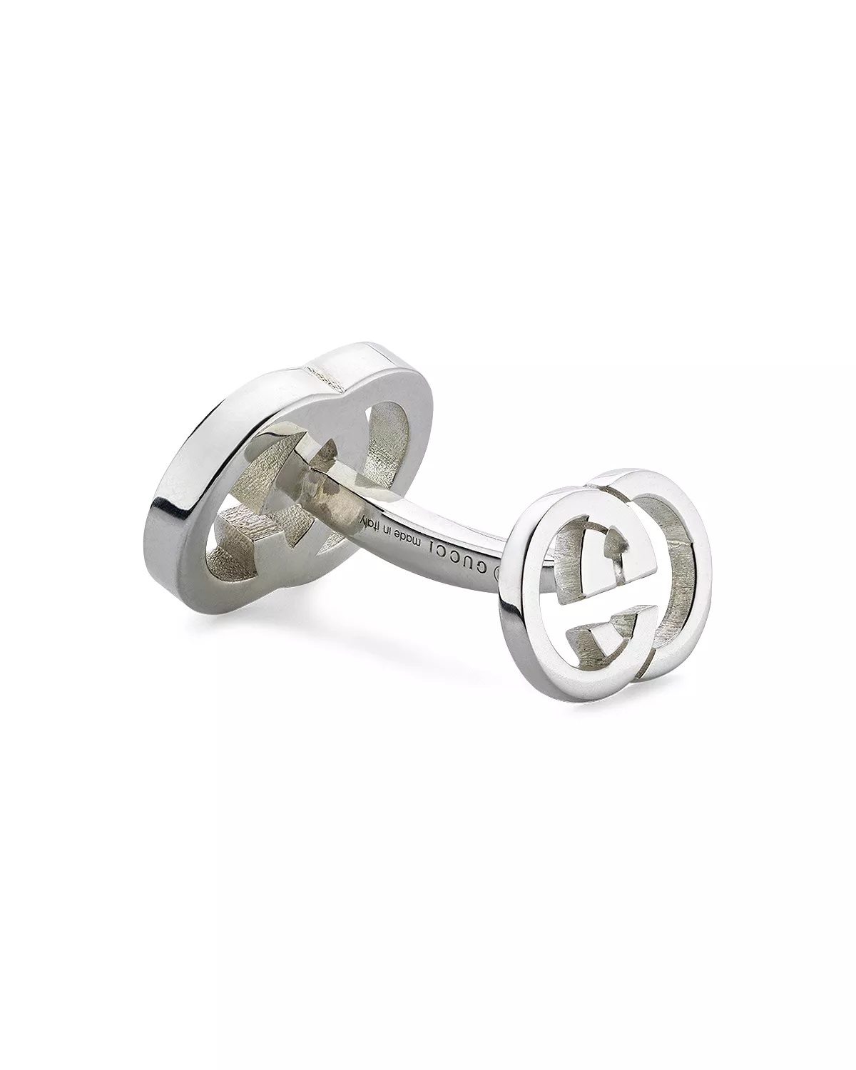 Men's Sterling Silver Interlocking G Polished Cufflinks - 2