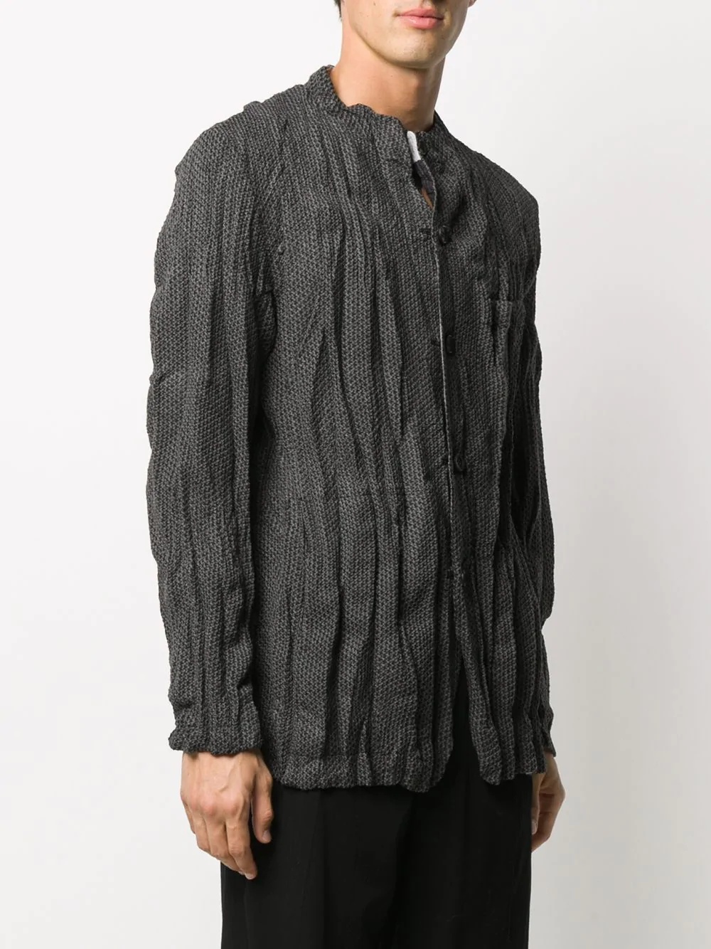 crinkled -effect reversible jacket - 3