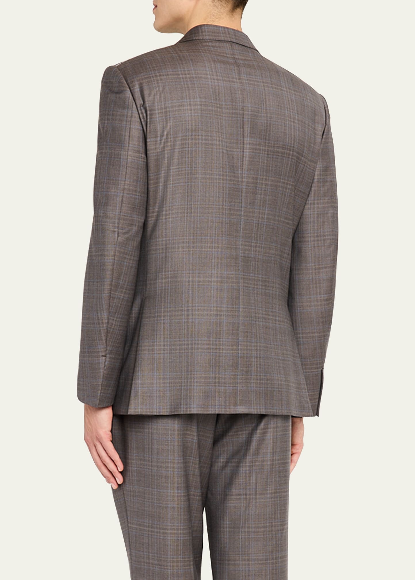 Men's Trofeo Melange Plaid Suit - 3