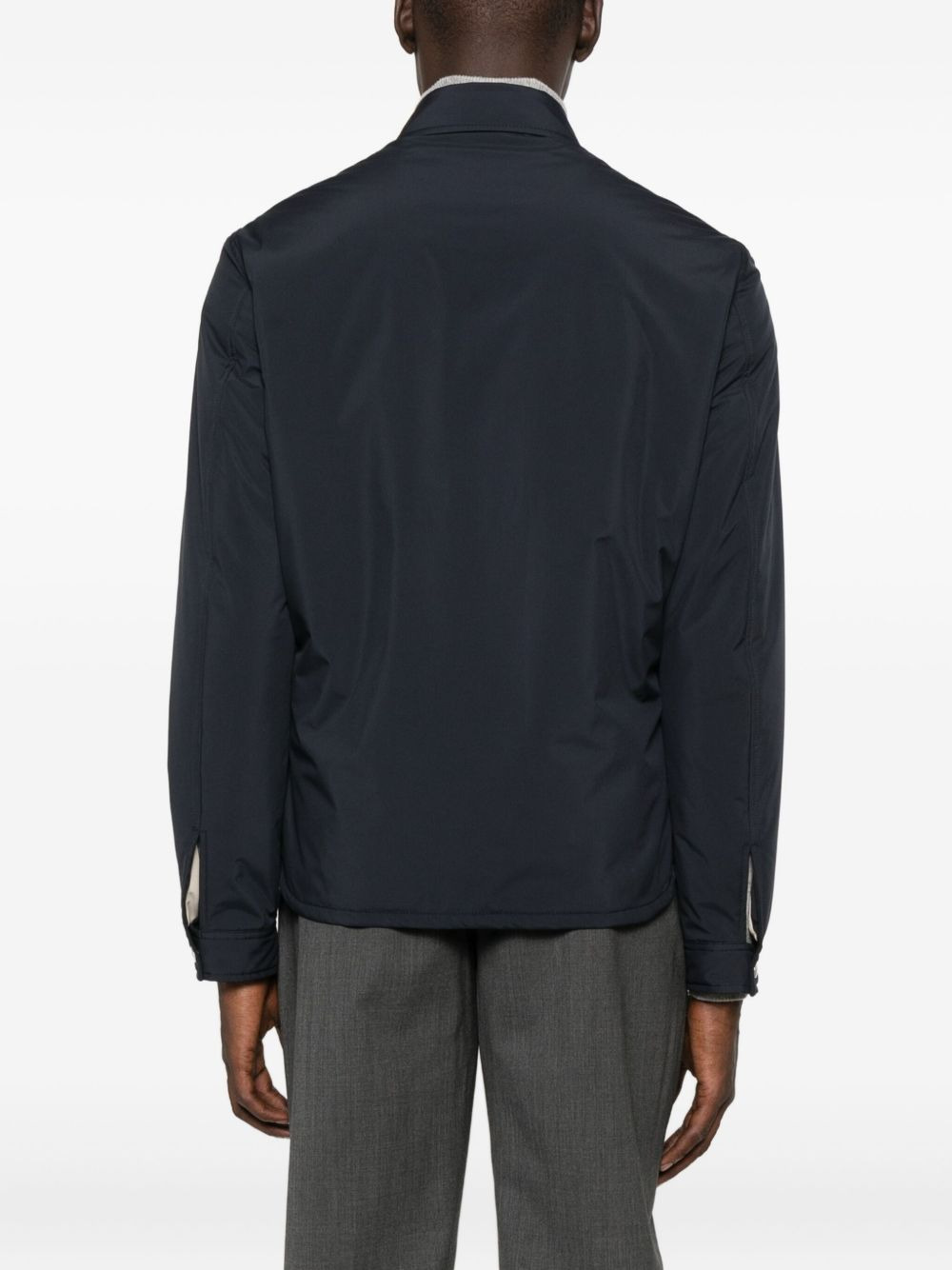 button-fastening flap-pocket jacket - 4