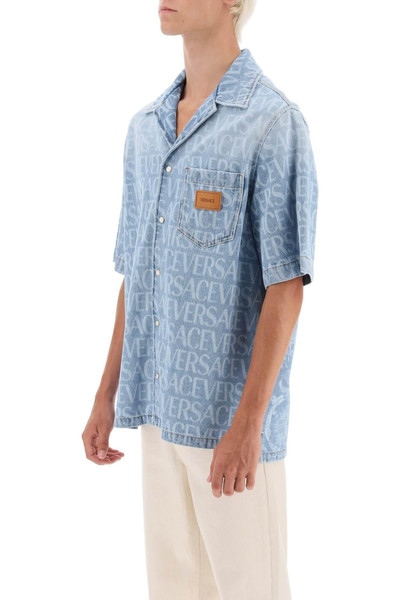 VERSACE AMERICANA FIT SHORT SLEEVE DENIM SHIRT outlook