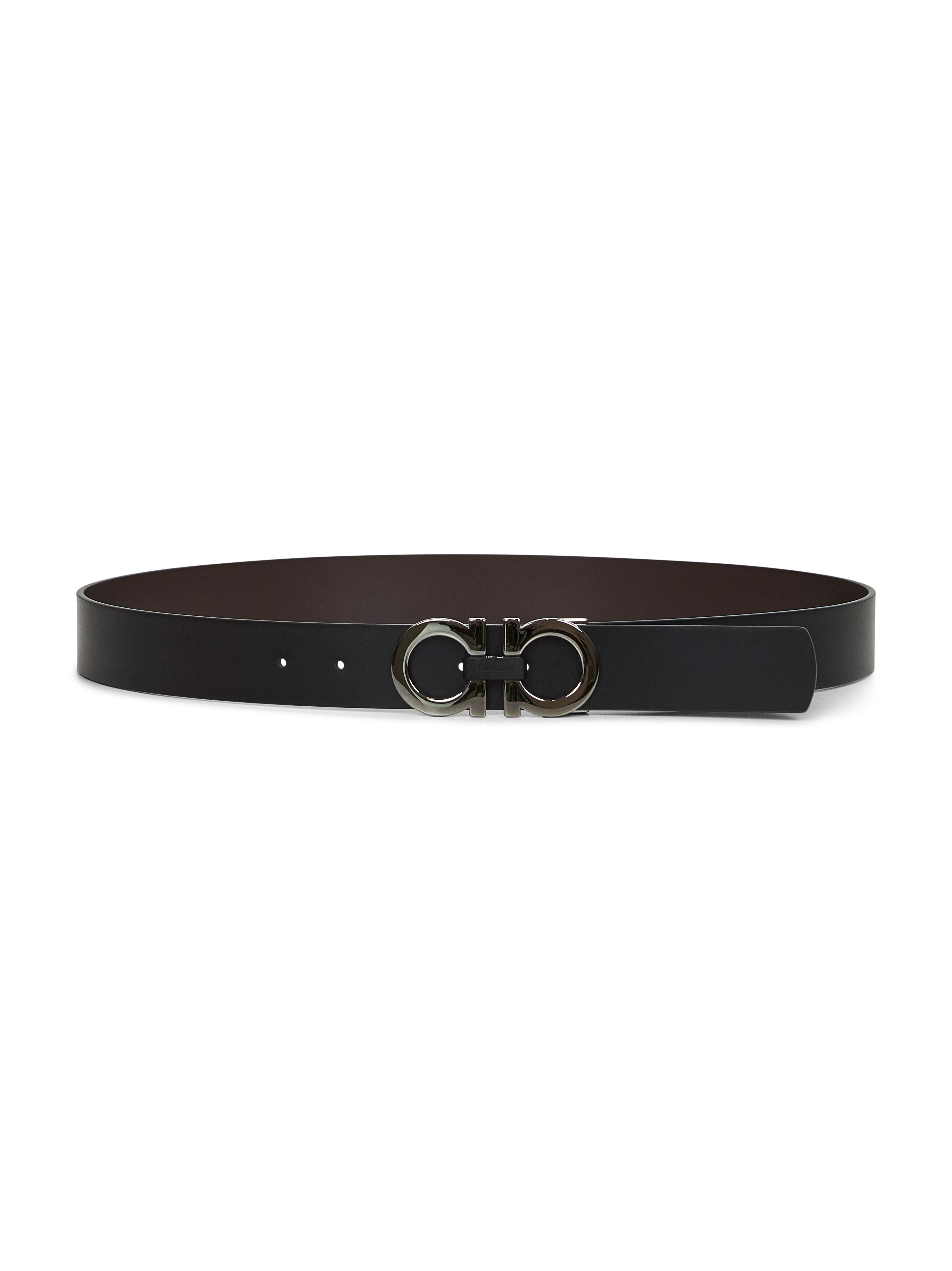 Dark brown Gancini reversible belt - 3