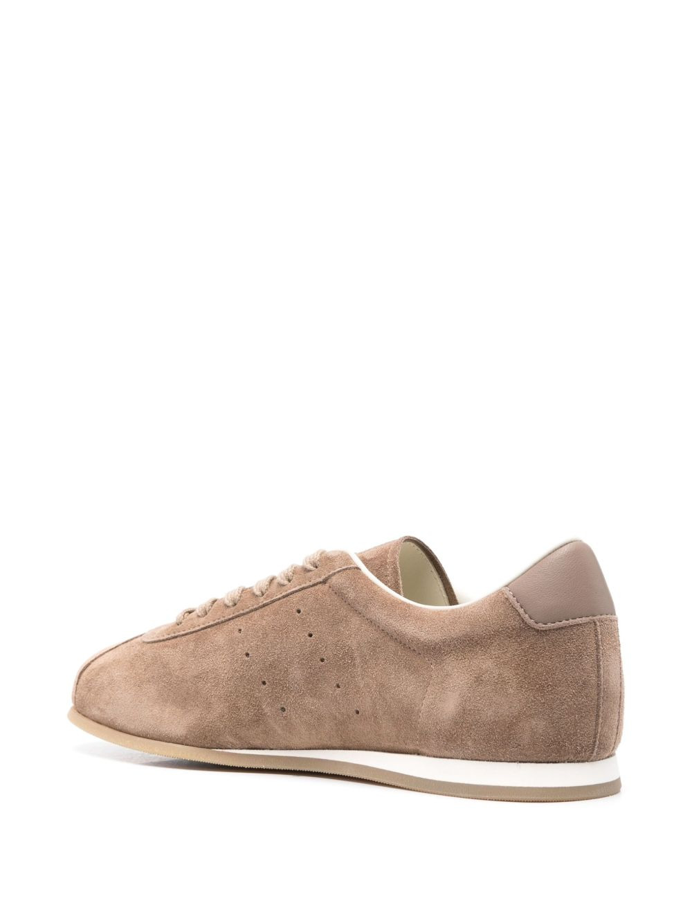 lace-up suede-leather sneakers - 3