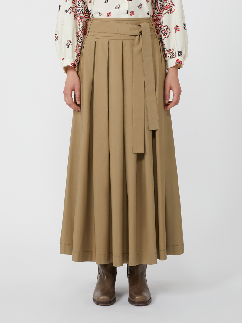 AGIATE Pleated cotton skirt 3