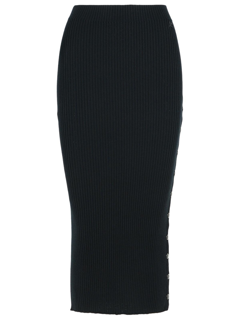 Courreges Black Merino Wool Blend Skirt Women - 1