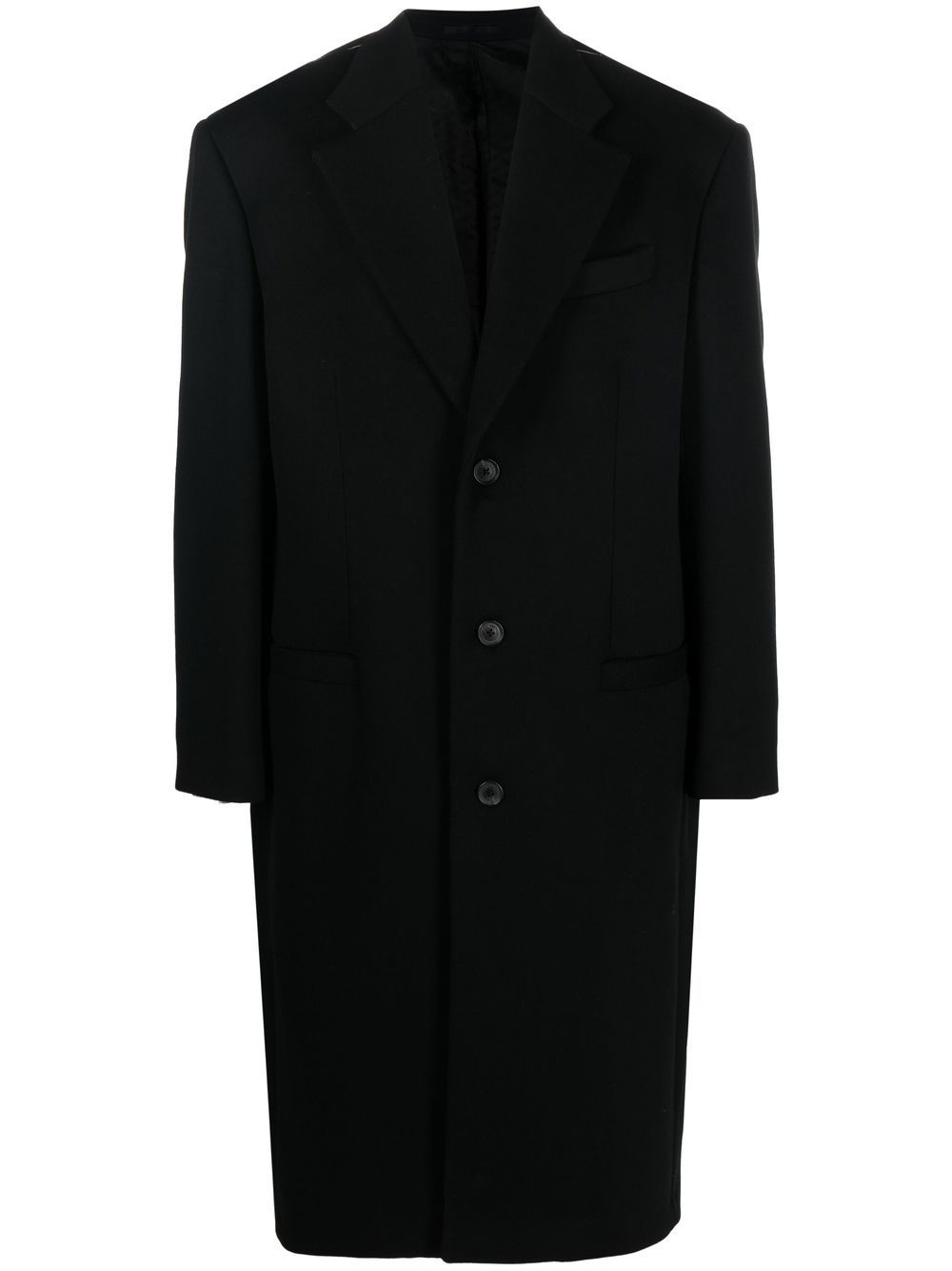 collared wool peacoat - 1