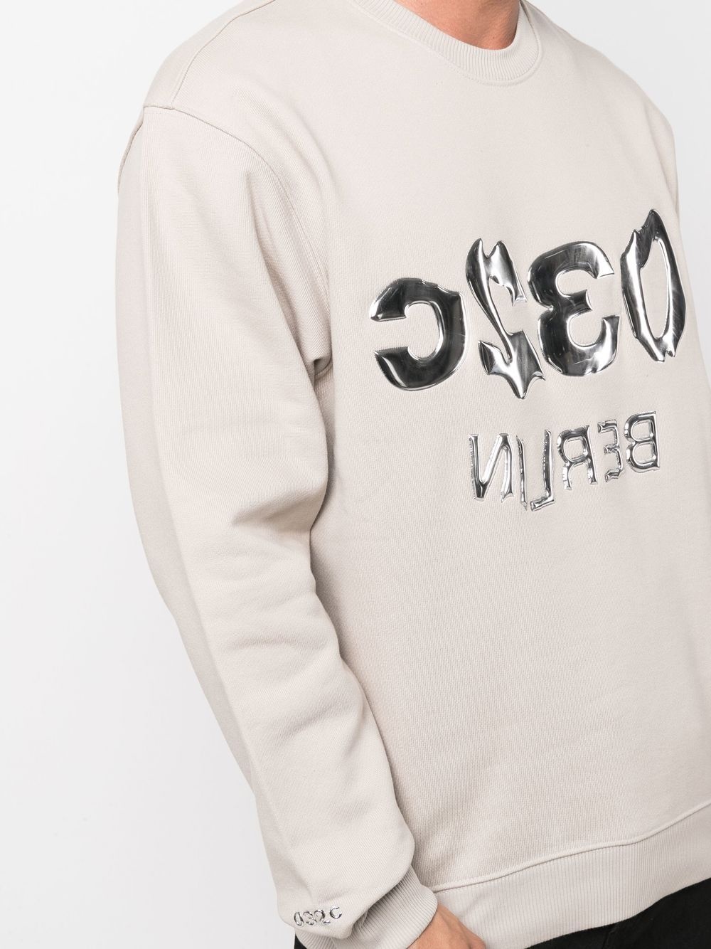 logo-print crew neck sweatshirt - 6