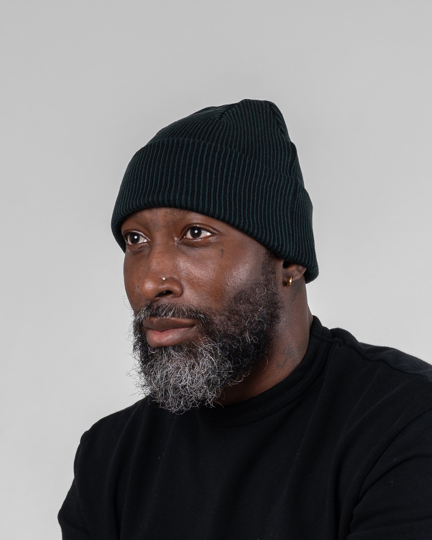 ROT-5072-DGRNBLK ROTOTO - Super Soft 2Way Hat - Dark Green/Black - 2