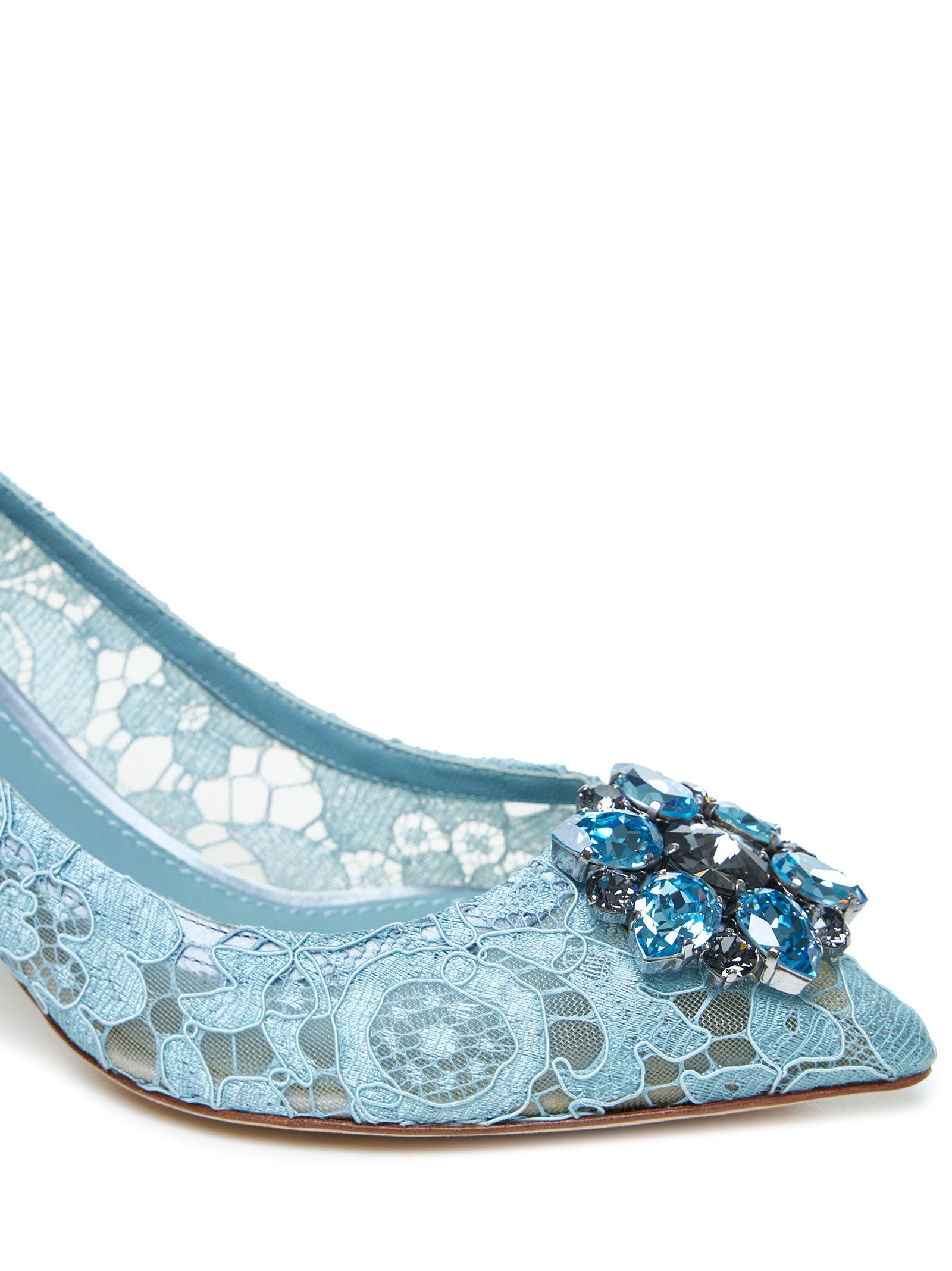 Light blue lace Rainbow pumps - 4