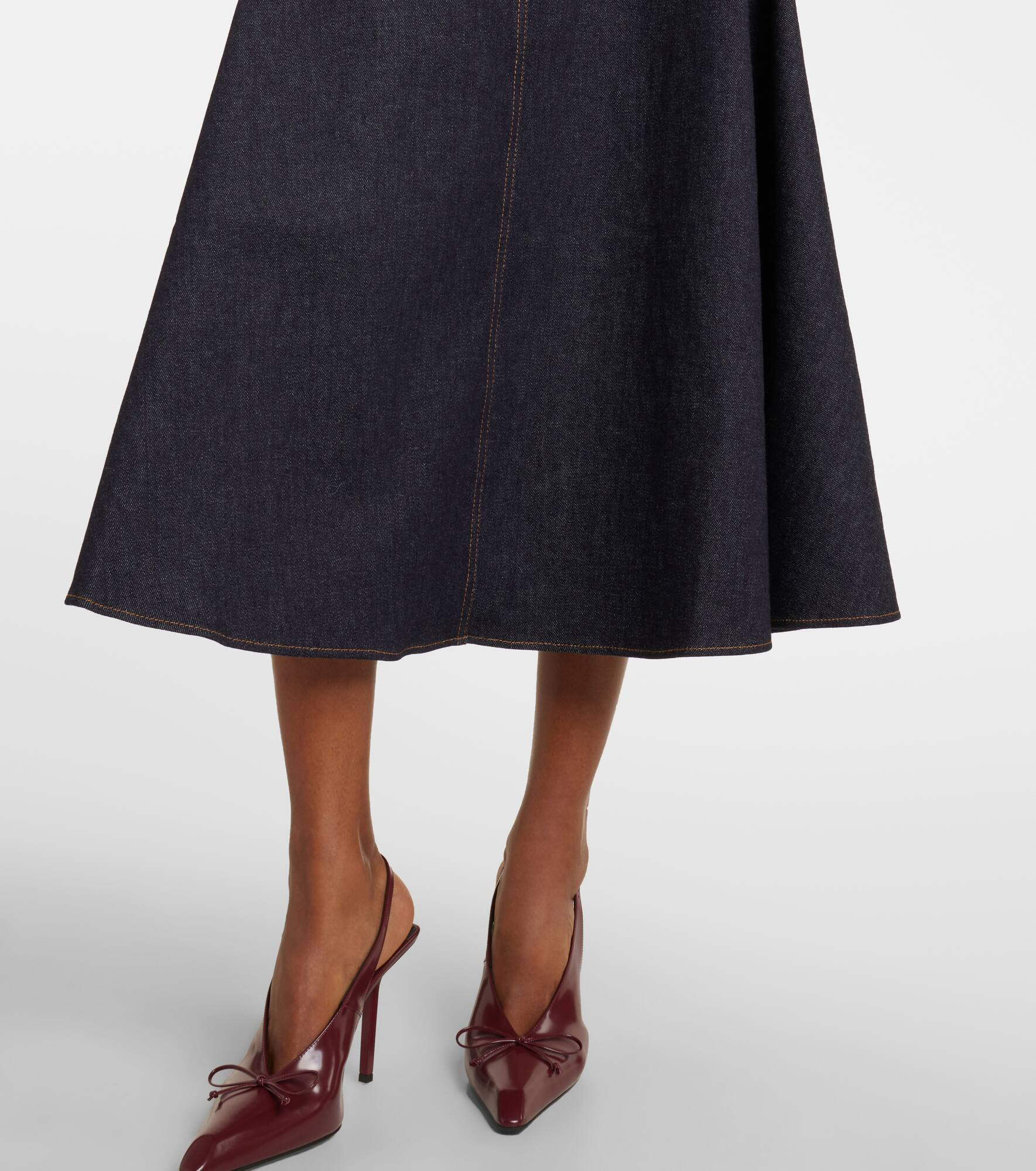 Triangle De-Nîmes denim midi skirt - 5