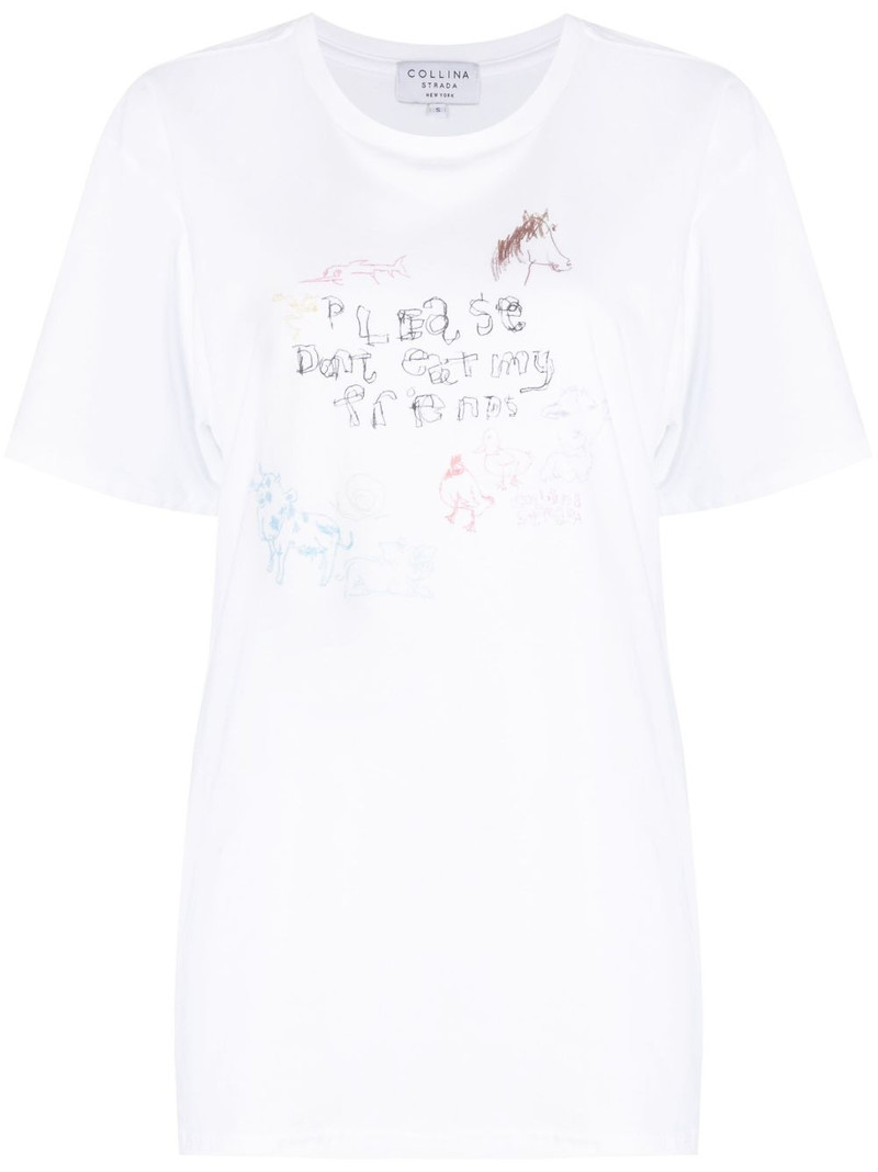 graphic-print organic cotton T-shirt 1