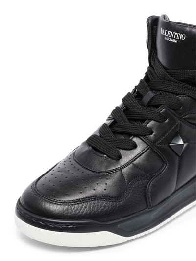 Valentino logo-stamp hi-top sneakers outlook