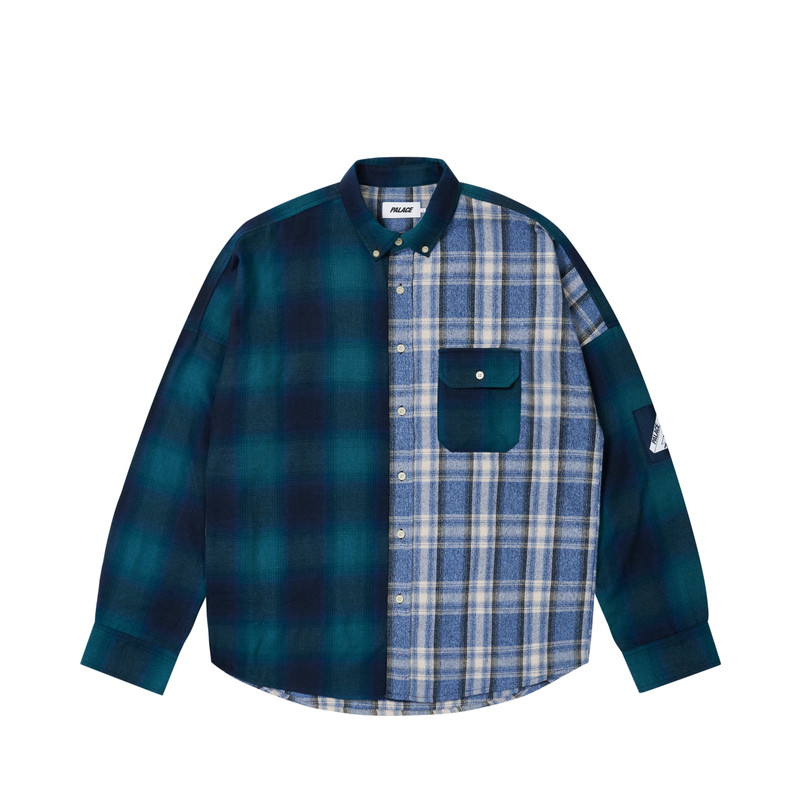 PATCHY FLANNEL SHIRT BLUE 1