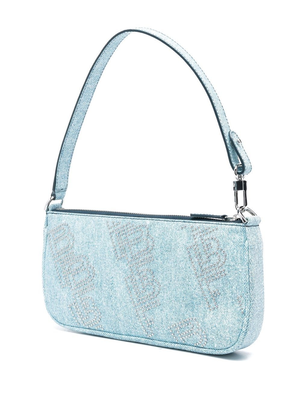 Rachel denim leather shoulder bag - 3