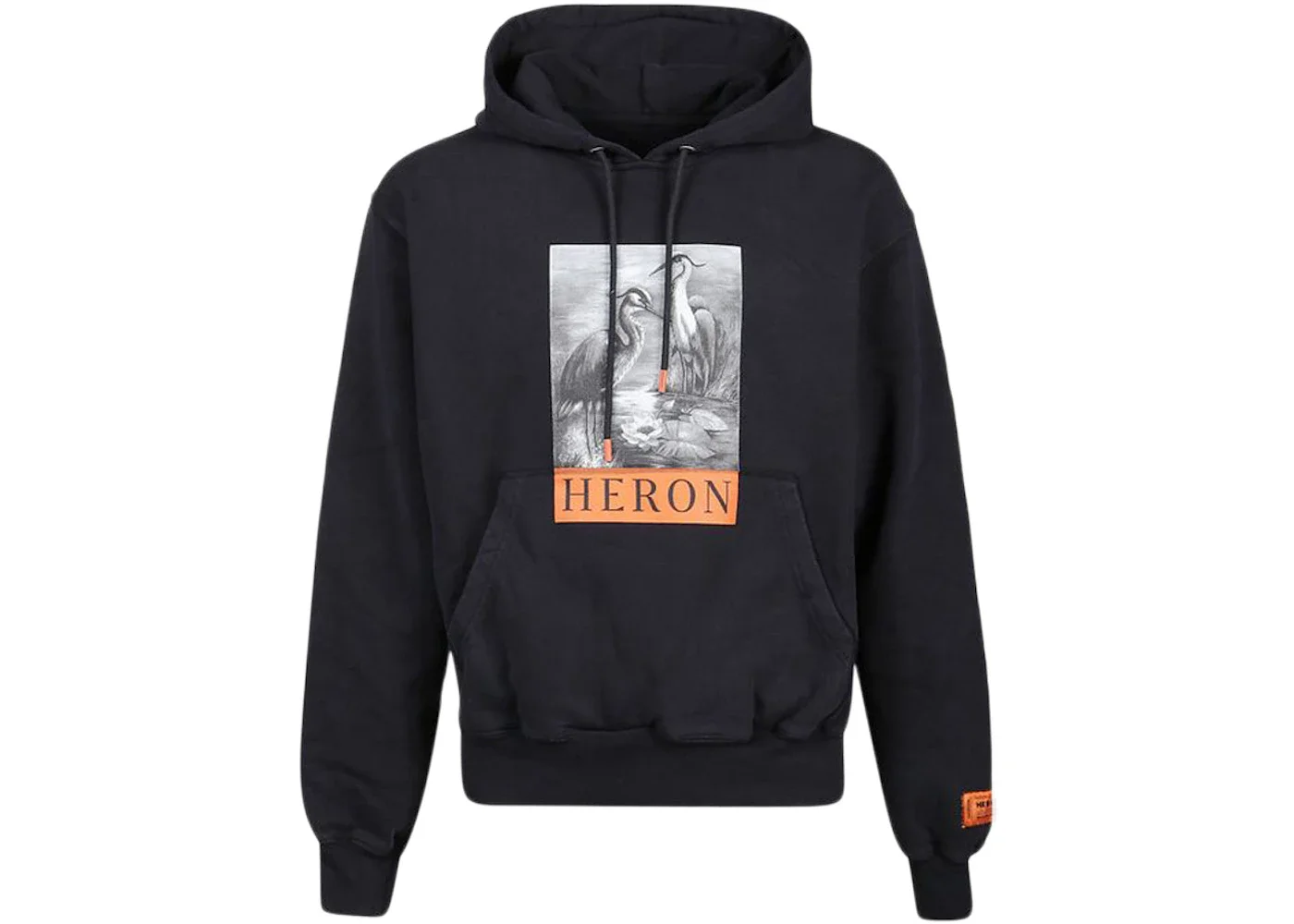 Heron Preston Herons Sketch Hoodie Black/White/Orange - 1