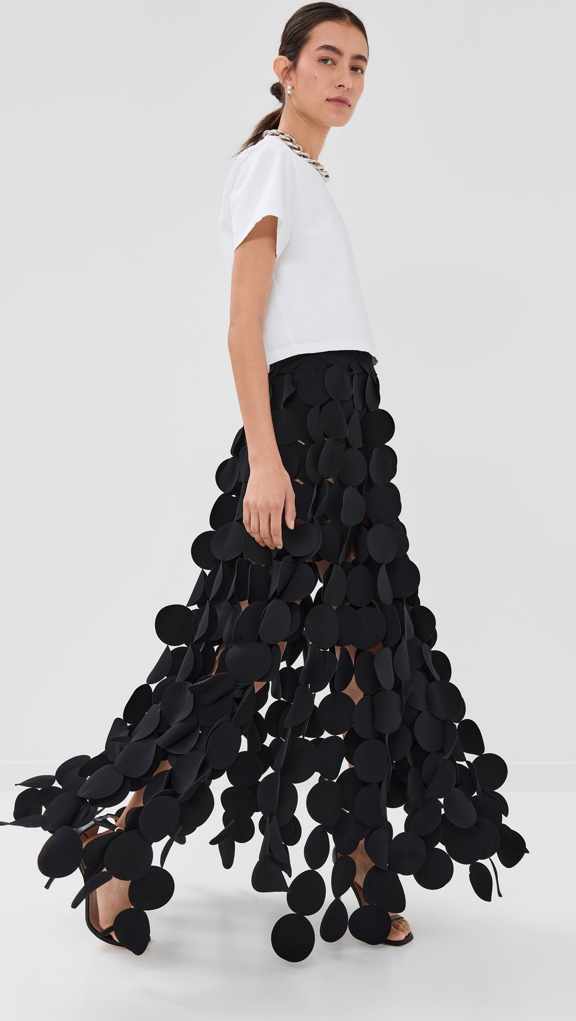 [MUCENT] MIRICANVAS_ITEM_COPY_KEY 3COLOR / 追跡可 A.W.A.K.E. MODE Multi Circle Layered Maxi Skirt | shopbop