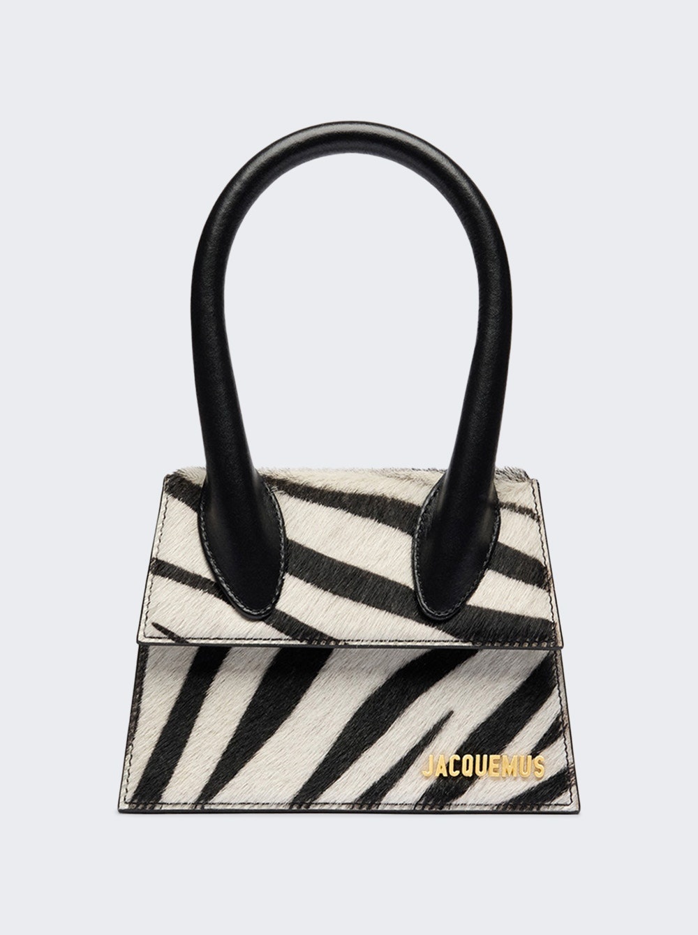 Le Chiquito Moyen Handbag Black And White Zebra - 1