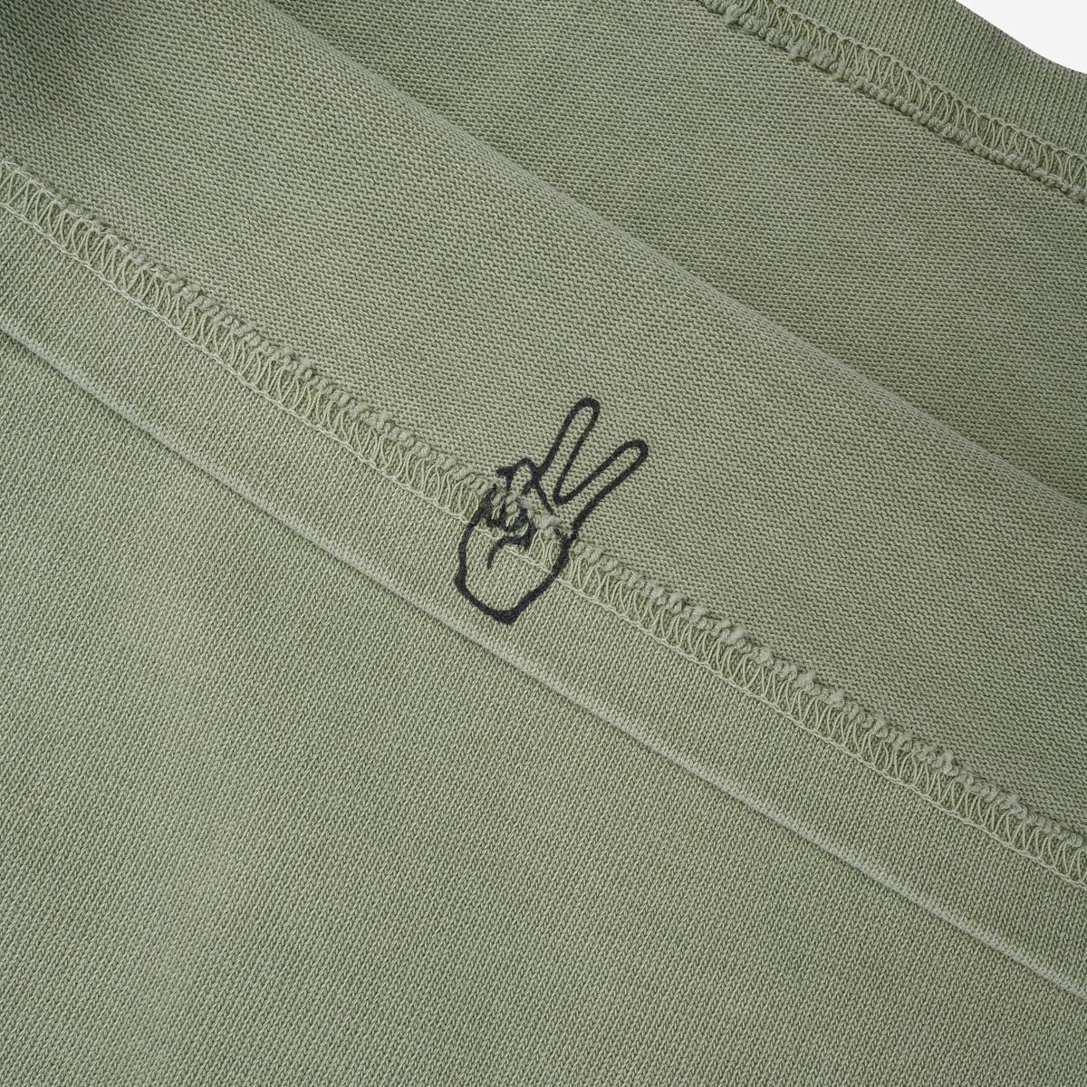 GA-LS-SGE GOOD ART HLYWD Heavyweight Long Sleeve Crew Neck T-Shirt - Sage Green - 7