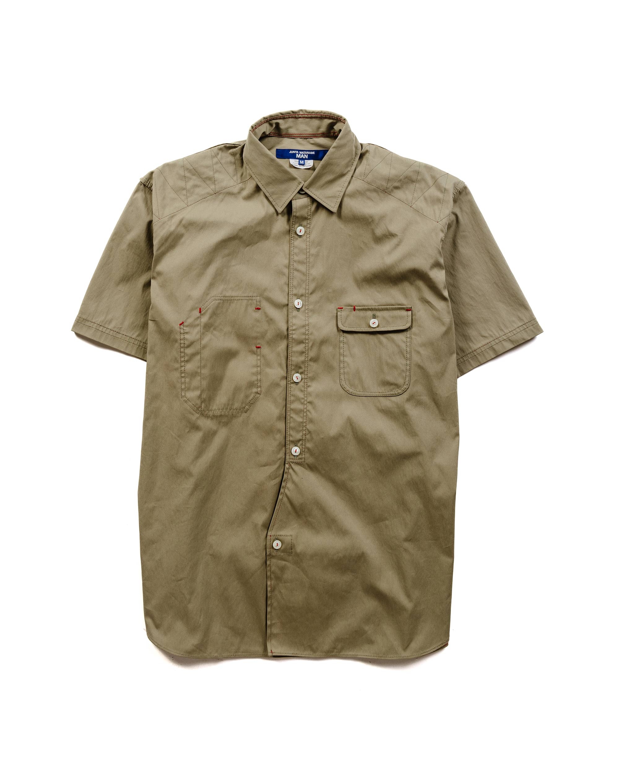 Cotton Nylon Work Shirt Khaki - 1